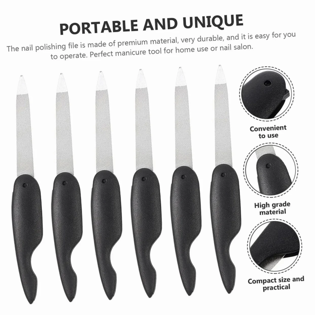 40 Pz lima per unghie pieghevole lima per unghie per unghie naturali strumenti per manicure e pedicure unghia para uñas tamponi per unghie piccole lime per unghie addominali Black