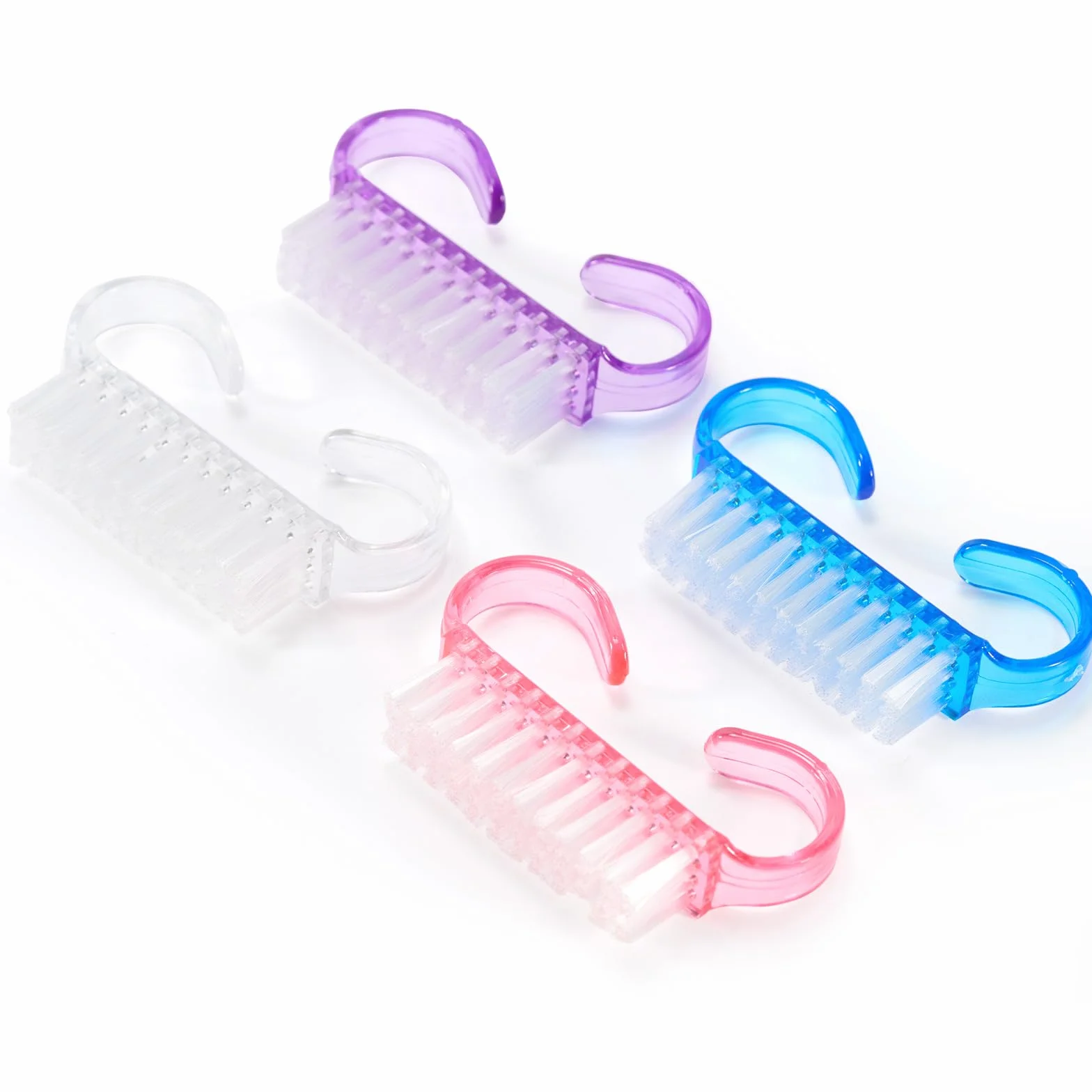 Cheerhom 4 Pezzi Spazzolino Unghie,con Manico in Plastica per Pulire le Dita