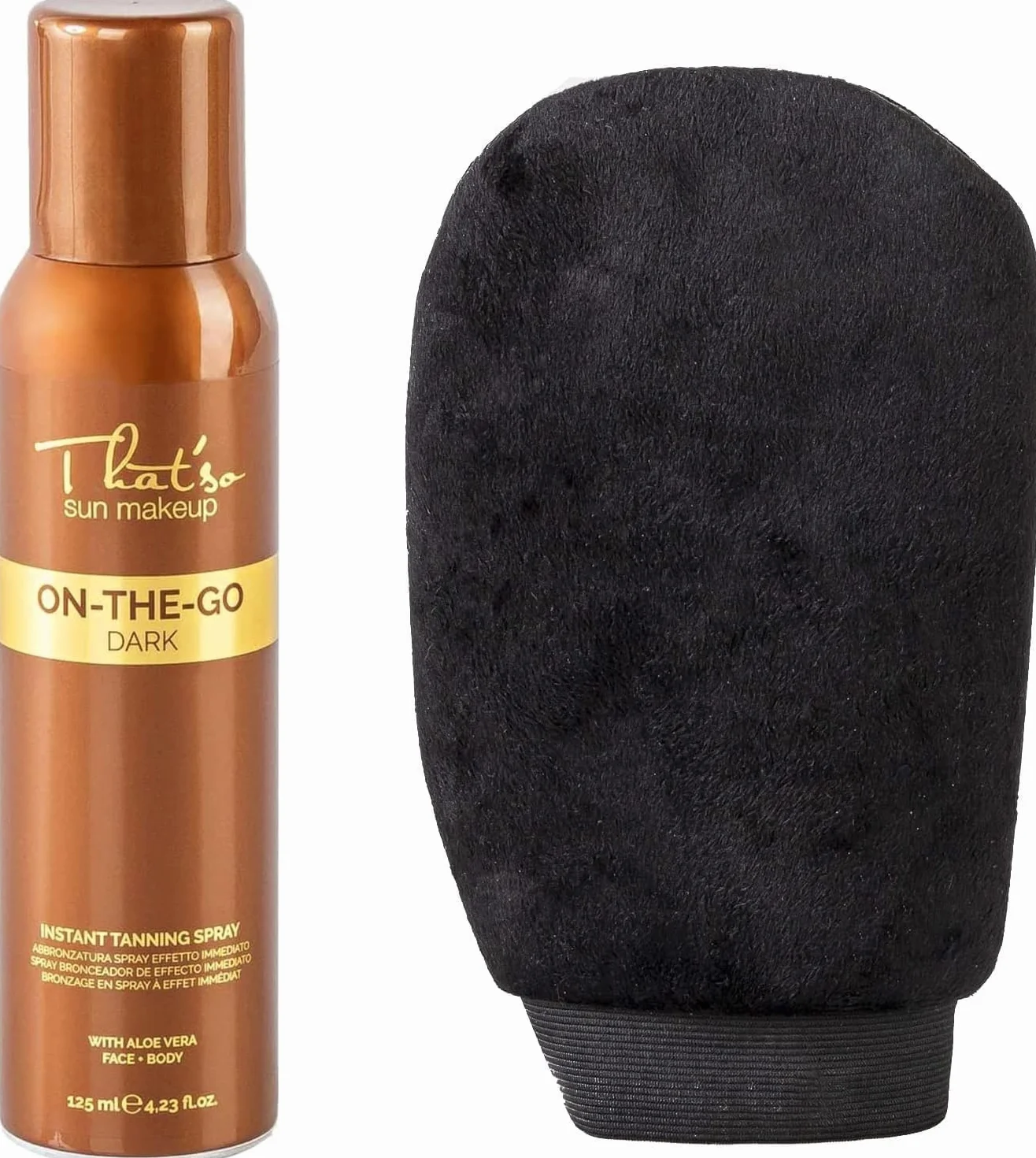 That'So On The Go Dark Kit Spray Autoabbronzante Viso e Corpo 125ml + Guanto Professionale Self Tan Intenso Rapido