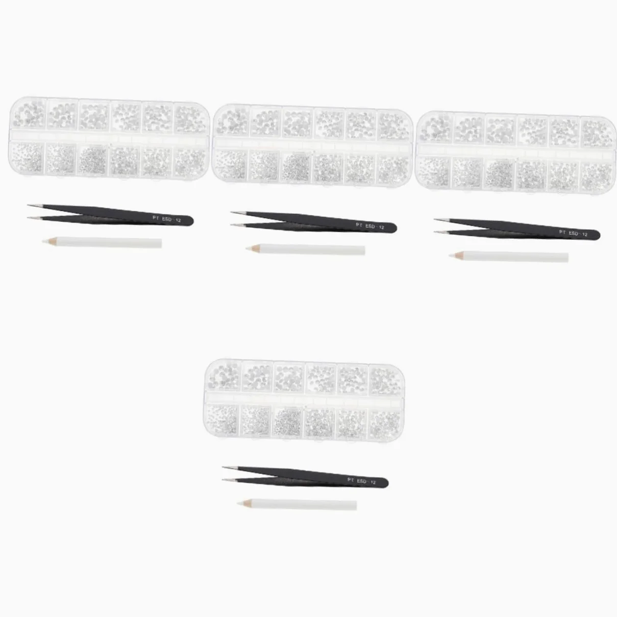 FRCOLOR 4 Set Di Ciondoli Per Unghie Con Strass Per Decorazioni Per Manicure E Trucco Gioielli Per Unghie Per Donne Donne E