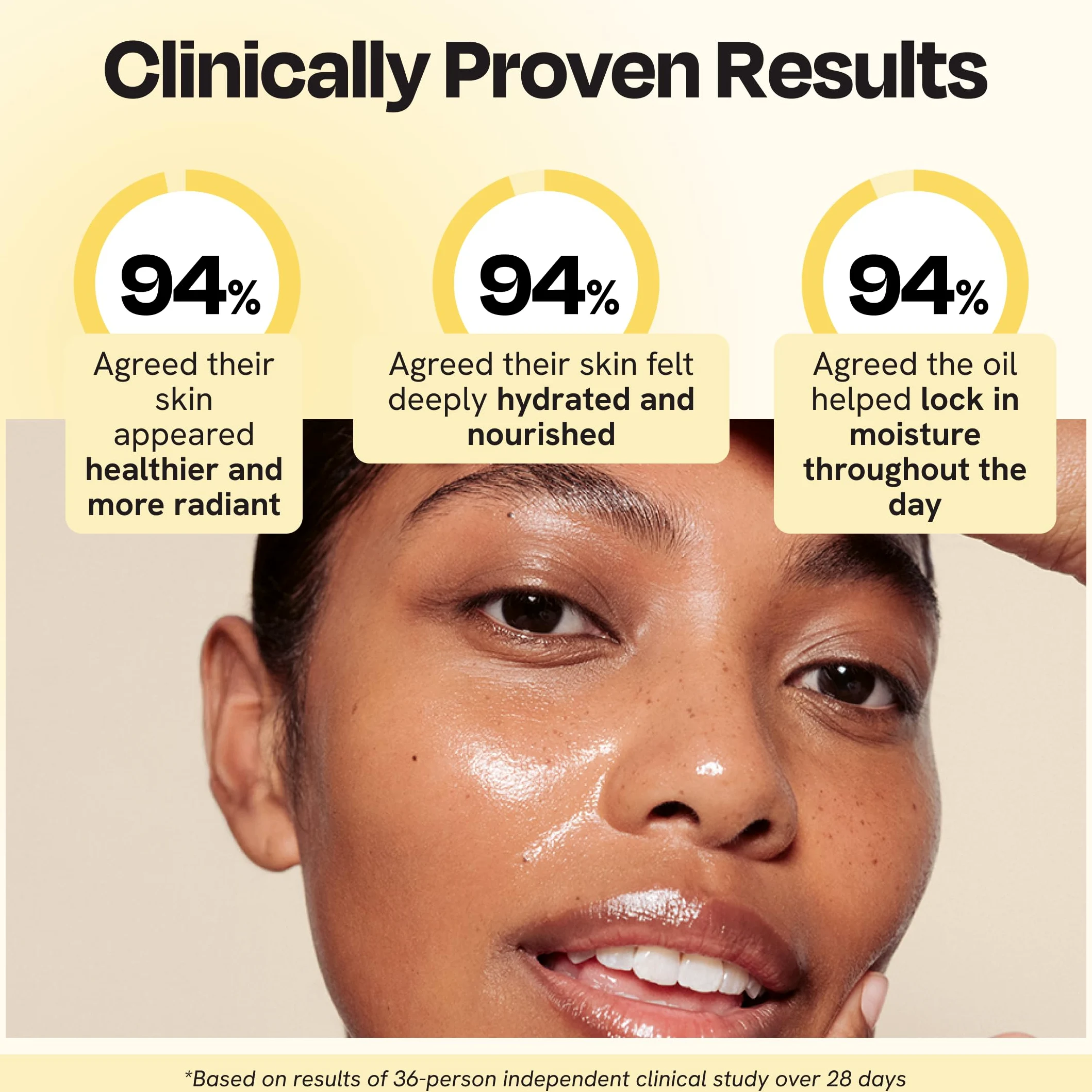 Gleamin - Olio viso profondamente nutriente e idratante: sperimenta una bagnatura duratura con il nostro olio super nutriente con 3% di vitamina C, potenziato con olio di semi al 42% di m