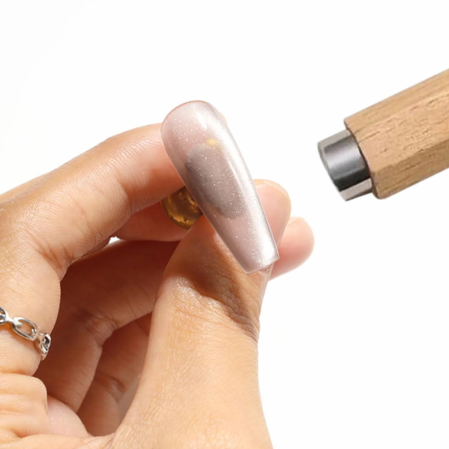 2 Pezzi di Occhio di Gatto Magneti, Chiodo Magnete Strumenti, Cilindrico Forte Magnetico Pietre, Adatto per Saloni di Bellezza E Casa Fai da Te Nail Art.