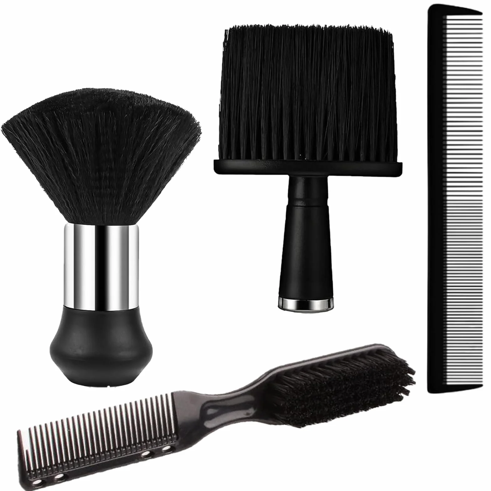 4 pennelli da parrucchiere, set di pennelli da parrucchiere, set di pennelli per il collo, accessori per parrucchiere, spazzola per capelli, parrucchiere, parrucchiere, pulizia dei capelli, rimozione