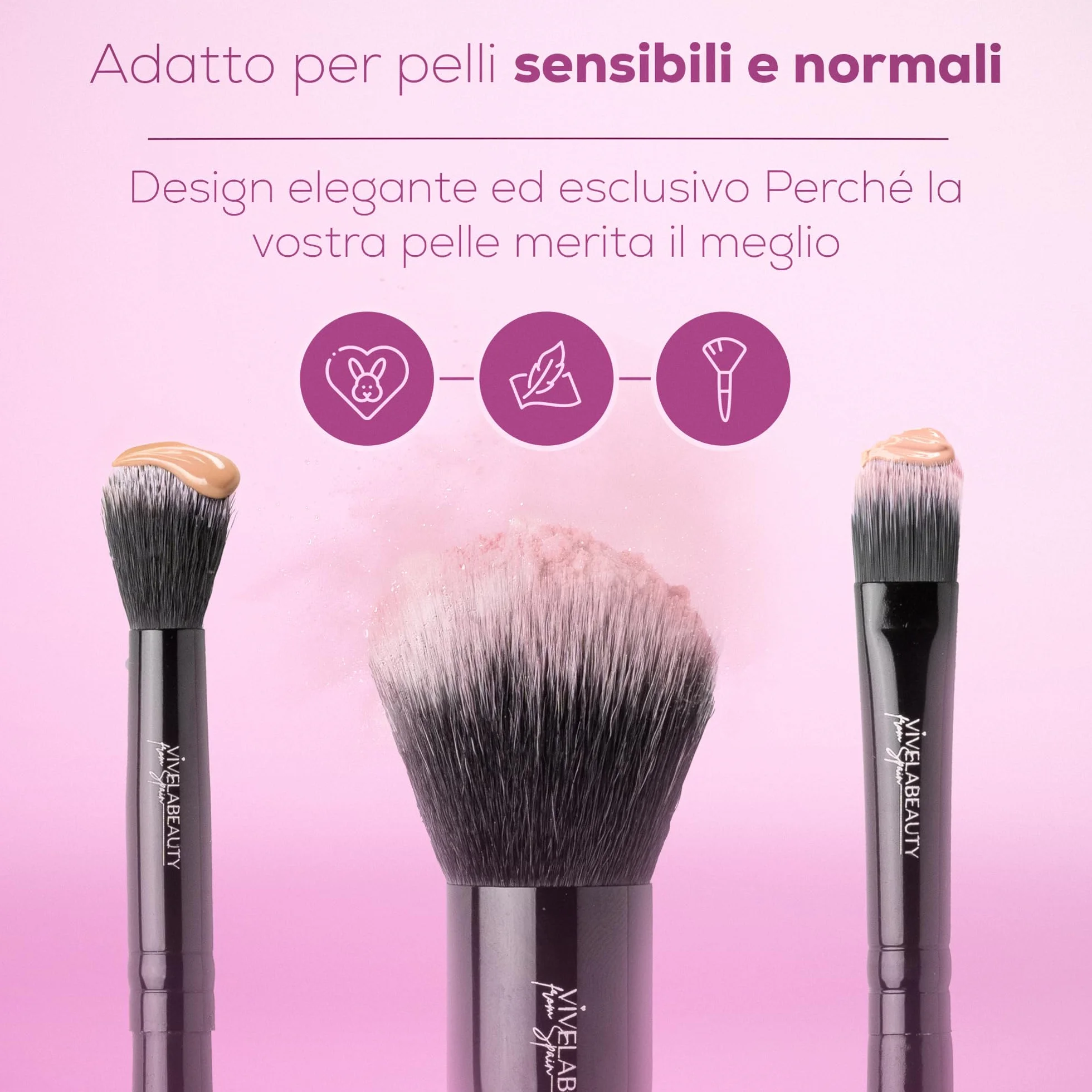 Set Pennelli Make Up 18 Premium synthetic pennello trucco, Kit professionali per fondazione cipria fard ombretto, Pennelli make up, Pennelli trucco make up, Ideale per regalo Compleanno San Valentino.