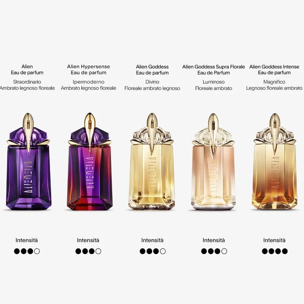 MUGLER Alien Eau de Parfum per Donna, Ambra, Gelsomino, Ricaricabile