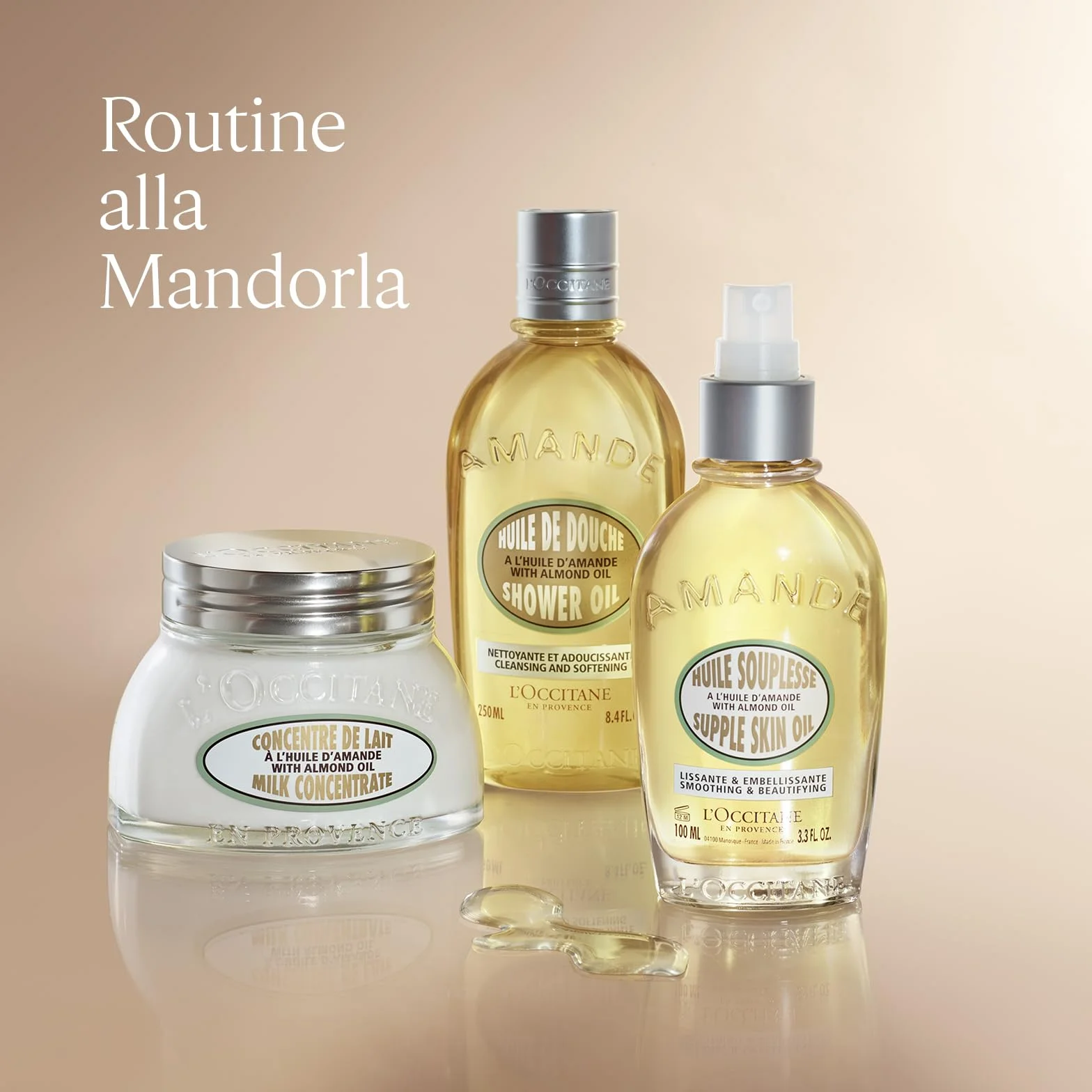 L'OCCITANE - Ricarica Concentrato Latte Corpo Mandorla (Amande) - 200 ml - Lenitivo e rassodante - Prodotto in Francia