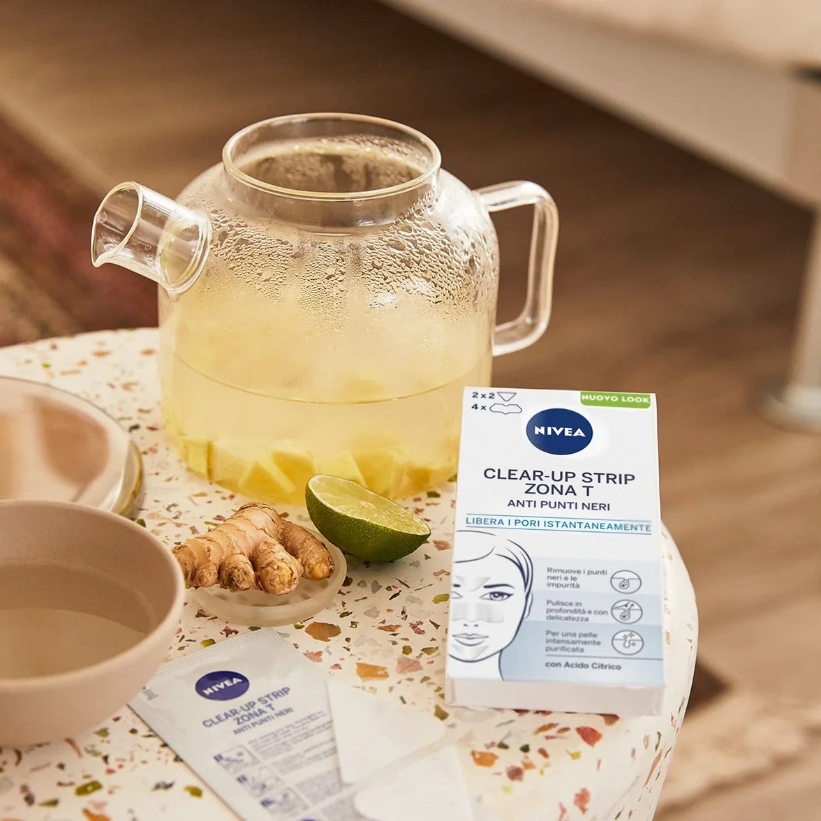 Nivea Clear-Up Strips Zona T 6 pz, Cerotti Punti neri, Anti Imperfezioni, per la Pulizia Viso