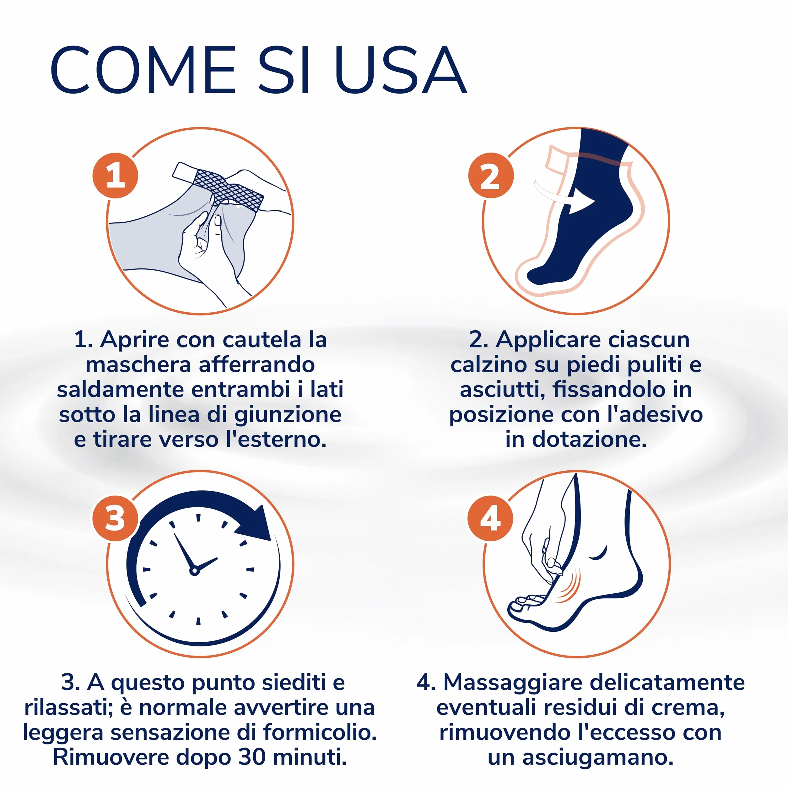 Dr. Scholl's Maschera Piedi Lenitiva Rivitalizzante Idratante con Sale di Epsom, Mentolo, Burro di Karité e Lavanda