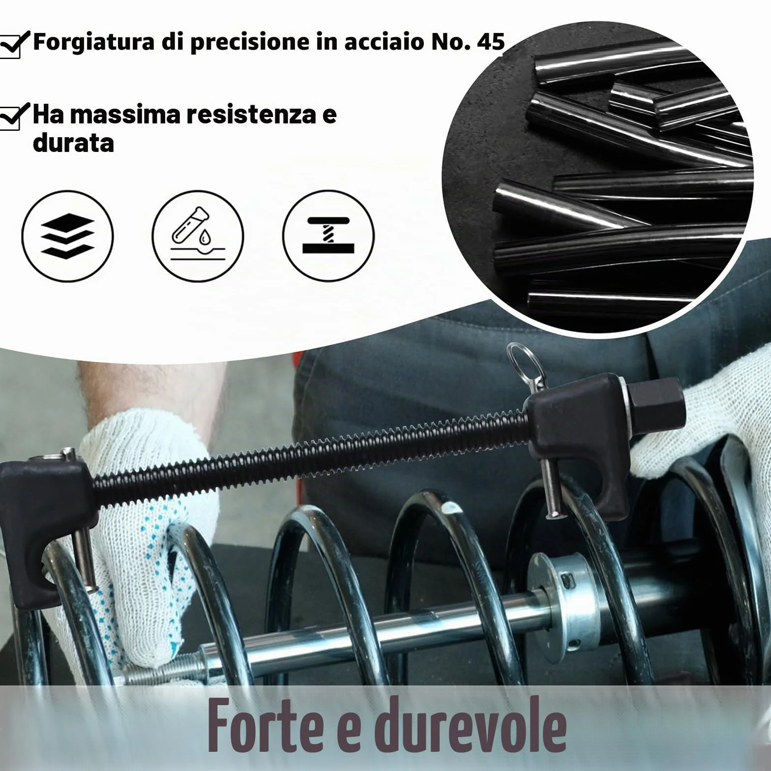 Professionale Compressore Molla Ammortizzatori Universale 300mm - Smonta Molle per Auto KFZ Strumenti Estrattore