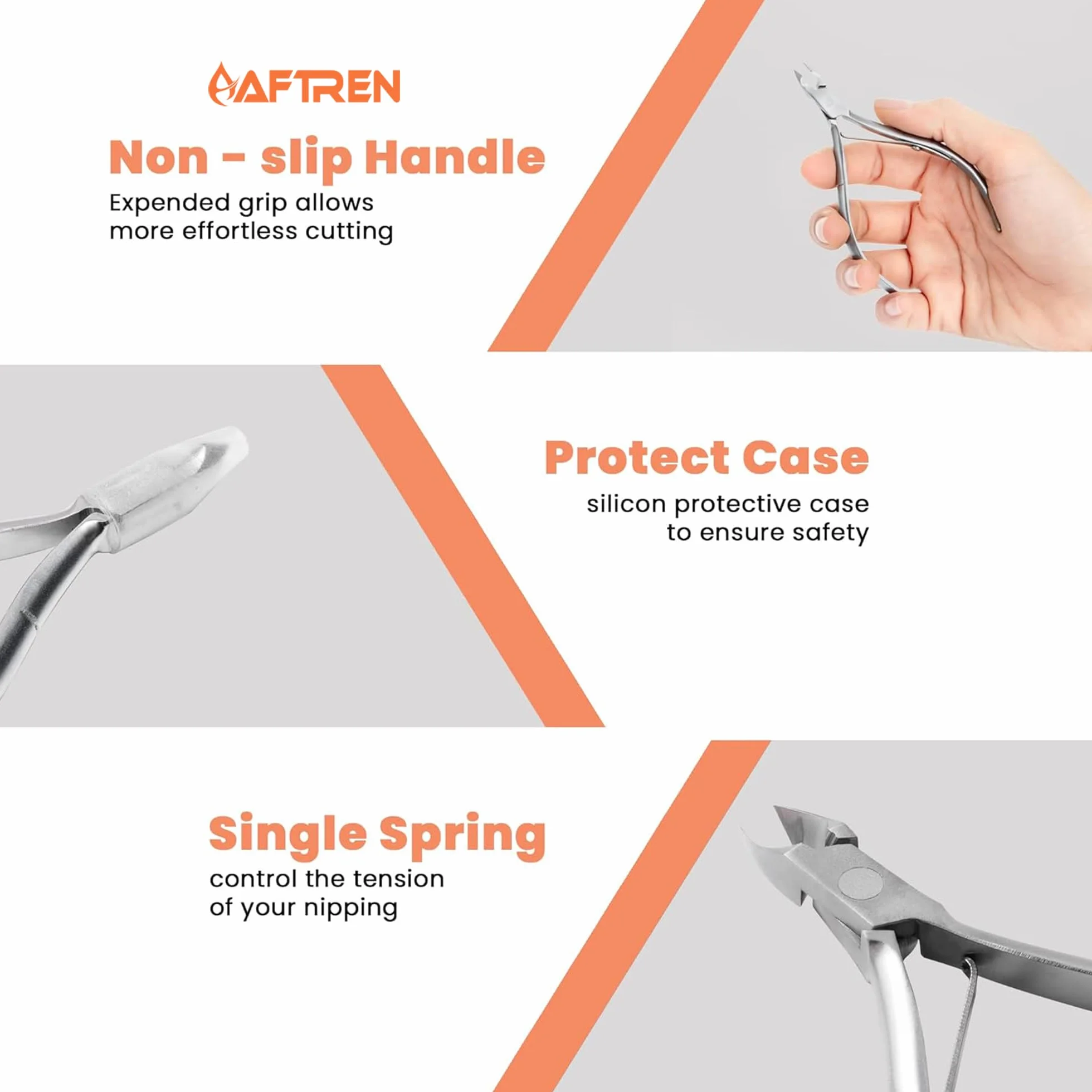 Tronchesi per cuticole Sharp Cut Set J2 Acciaio inossidabile Manicure Pedicure Strumenti Kit Unghie (2 szt.)
