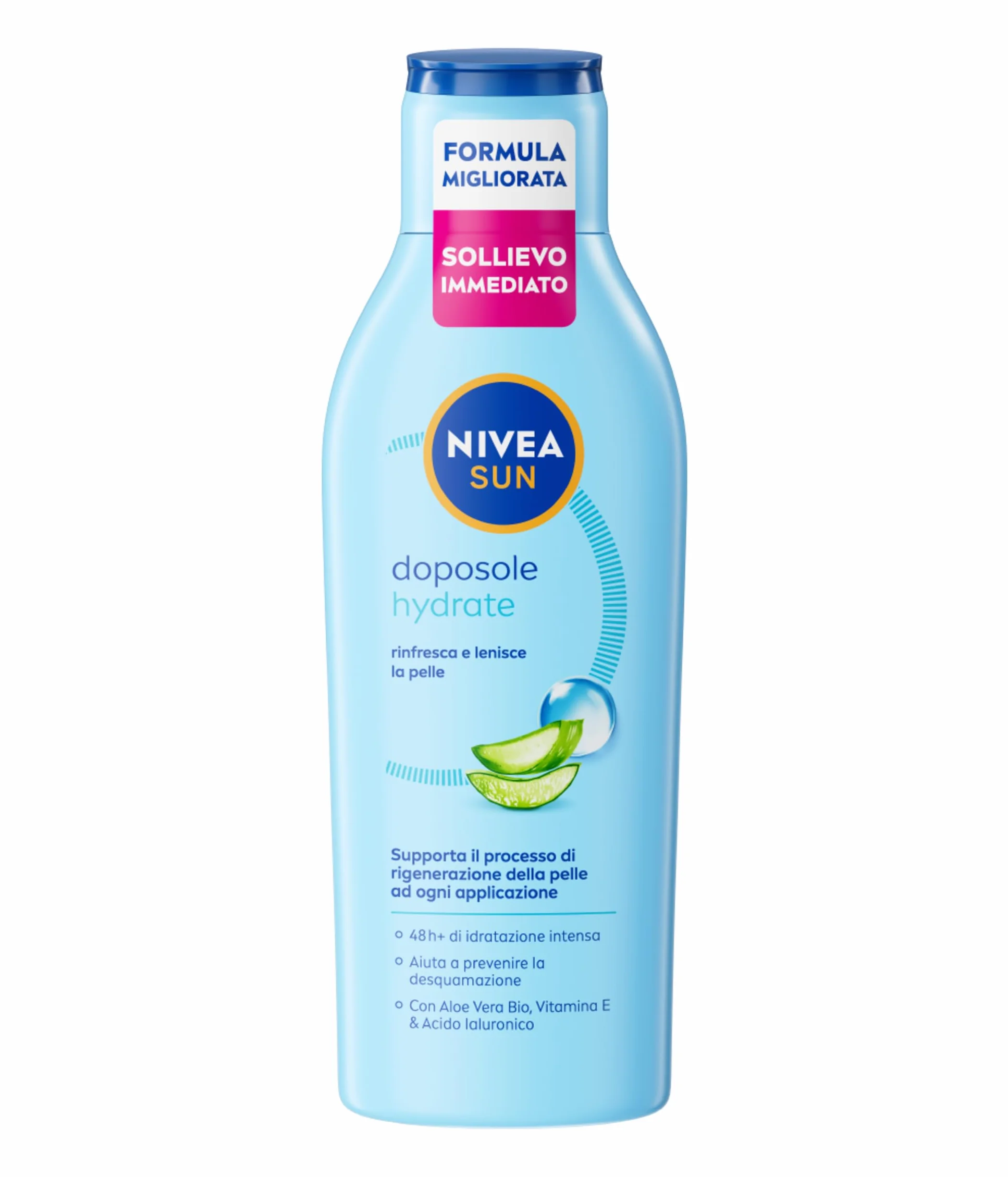 NIVEA SUN Doposole Hydrate 200 ml Aftersun con Aloe Vera Bio Vitamina E e Acido Ialuronico