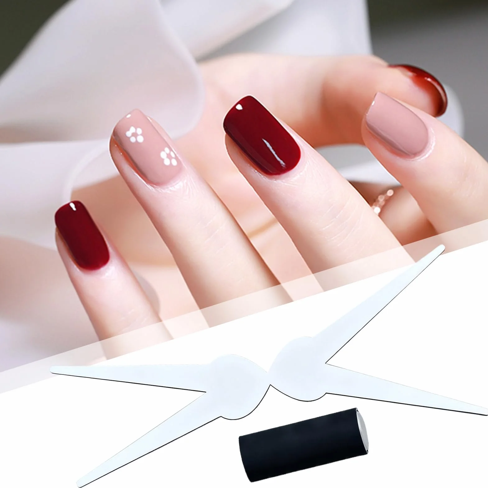 Attrezzo Magnetico per Unghie,Doppia Testa Strumento Unghie - Strumento Magnetico Manicure,per Salone Feste Matrimonio Casa Pendolari Principianti