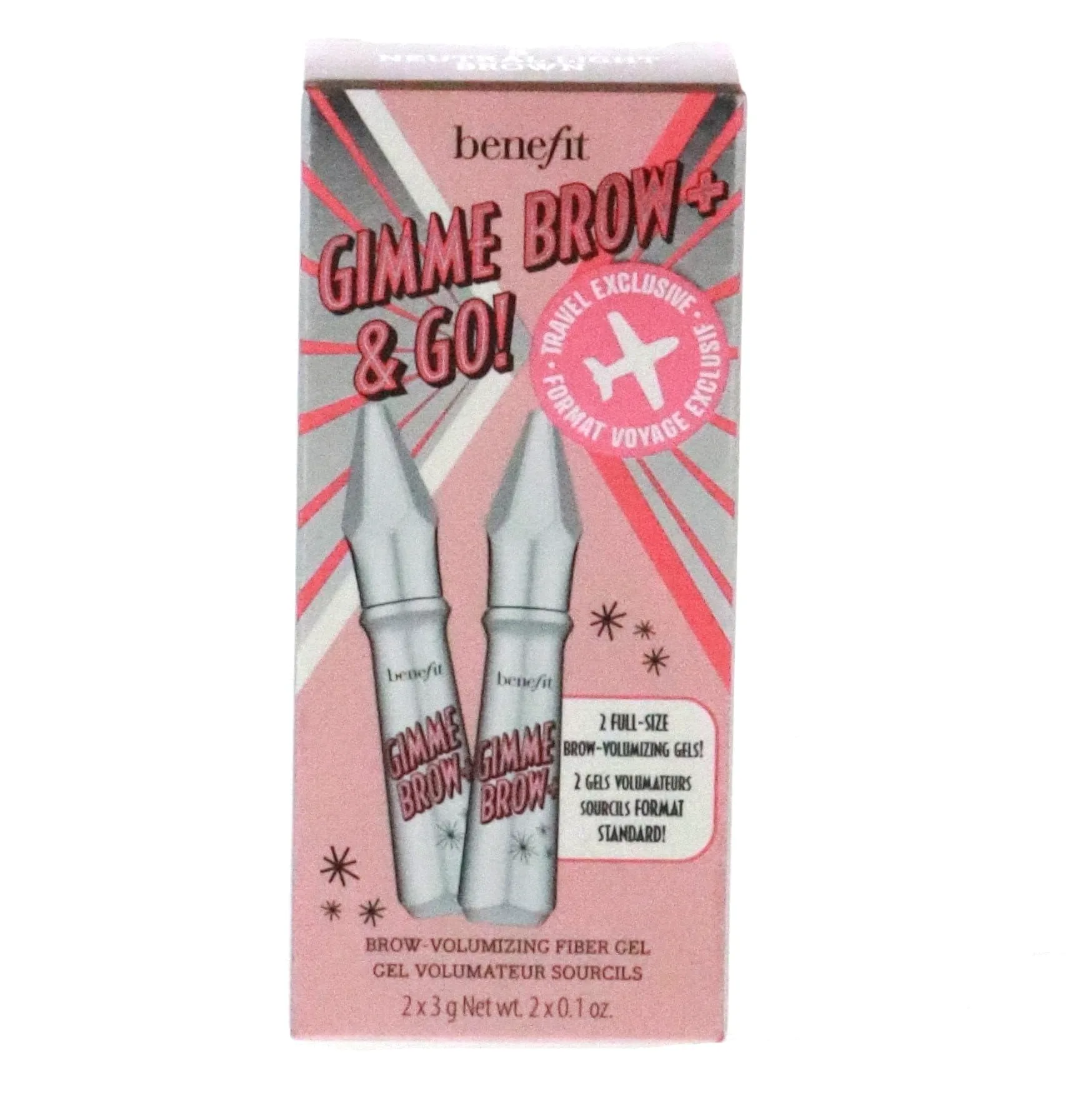 Benefit C-BE-132-01 Gimme Brow + Gel Voluminizador Cejas, 03 Medium Light Duo, 2 x 3 gr
