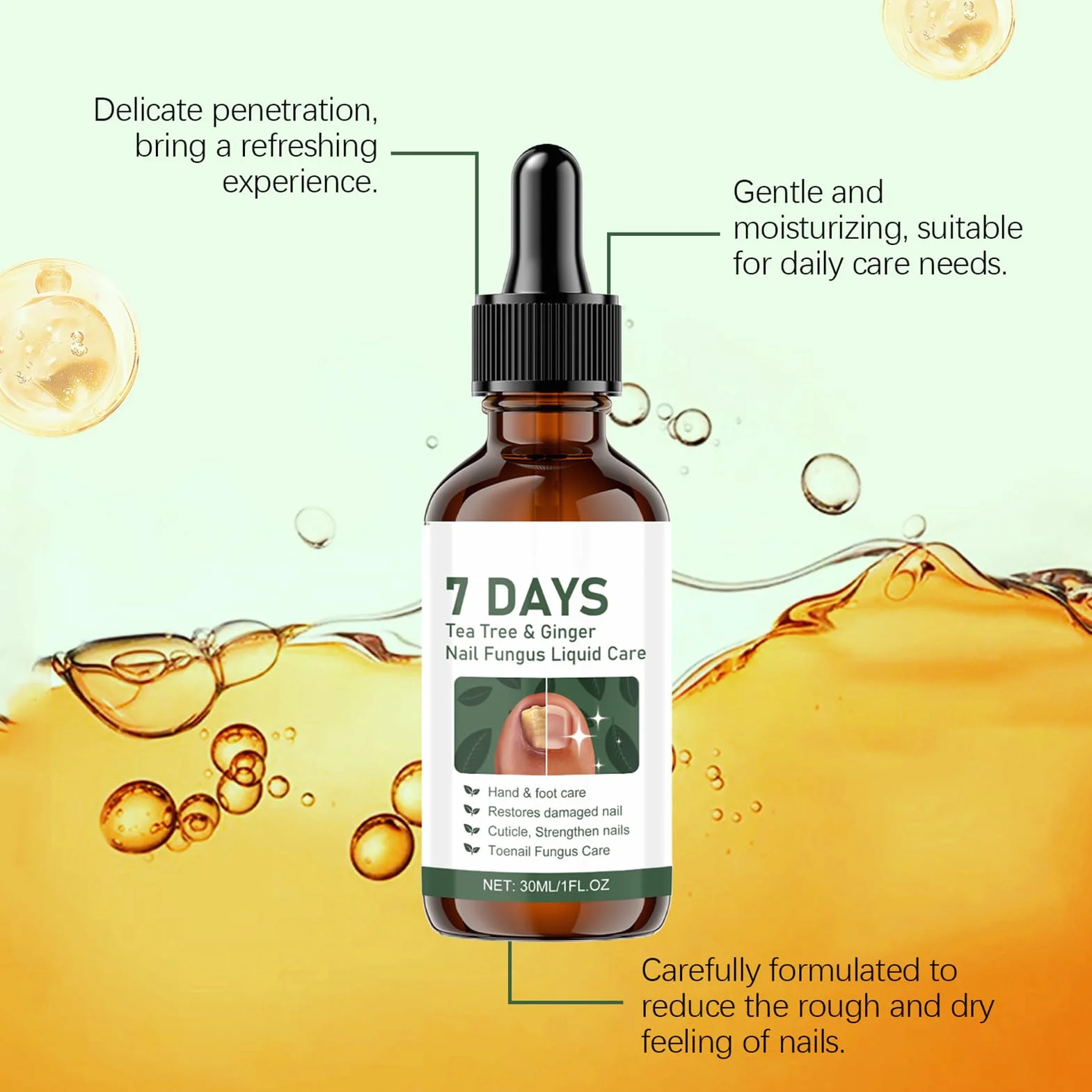 Olio per Cuticole - Olio Cura Unghie 30ml,Rinforzante Liquido Giornaliero Ripristino Salute Mani Piedi Donne Uomini Discolorazione
