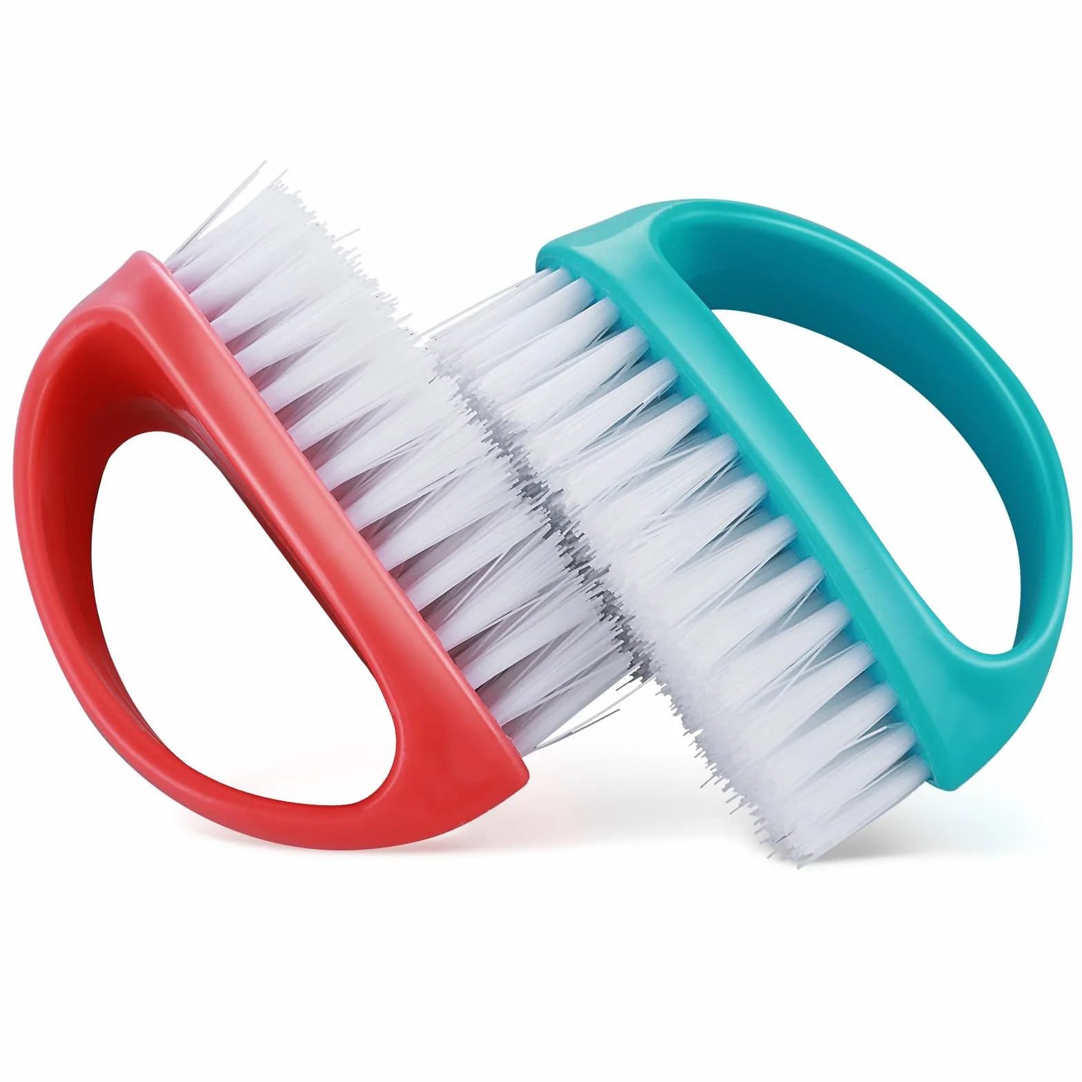 Amaxiu Set di 2 spazzole per unghie robuste per pulire le dita, in nylon duro e duro, pulizia profonda delle mani di meccanici e giardinieri
