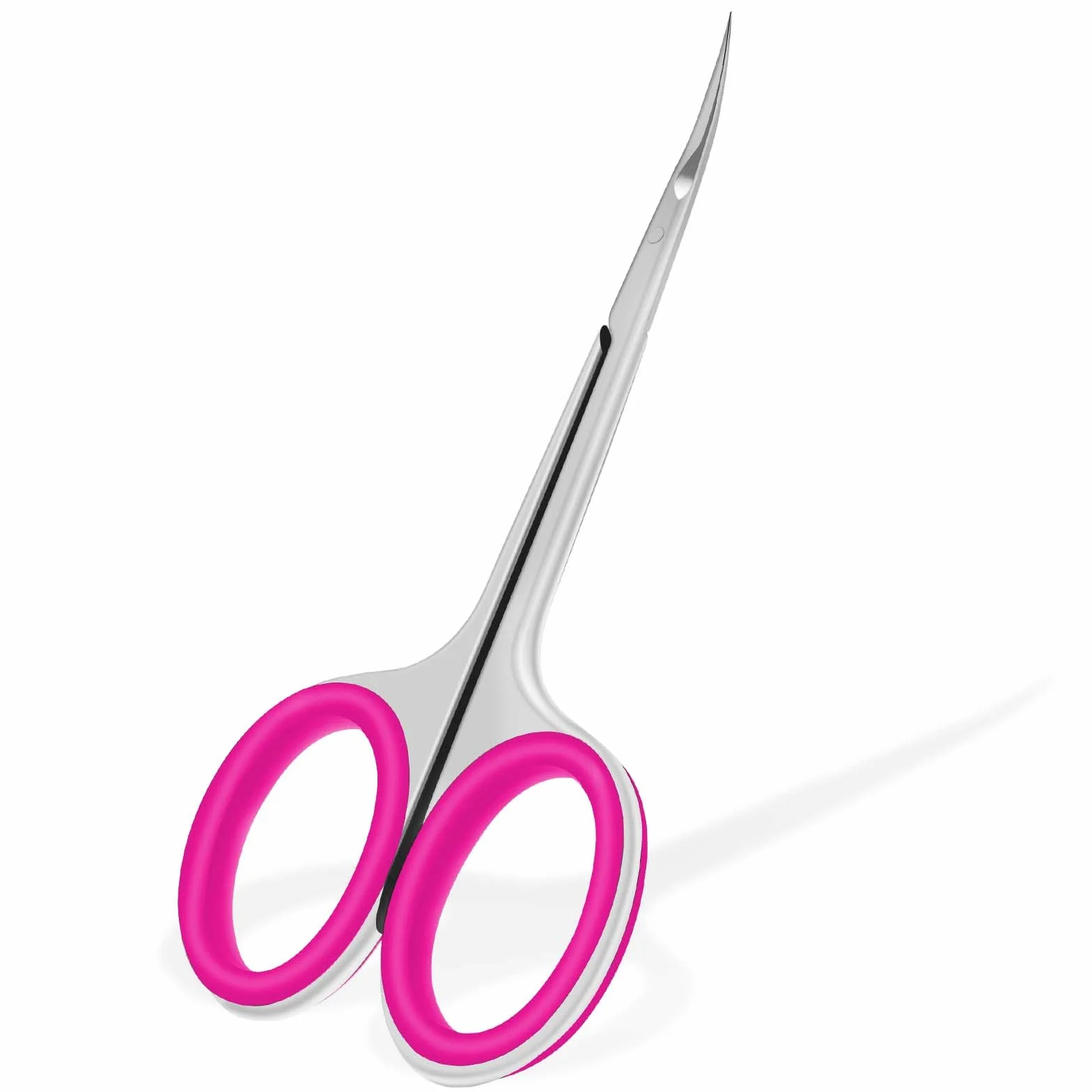Forbicine per Cuticole Professionale in Acciaio Inossidabile 420 Punta Curva Rosa