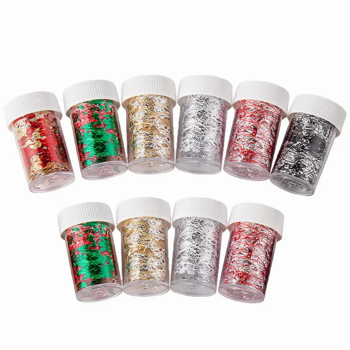 SHERCHPRY 3 Set Adesivi Per Unghie Decorazioni Mesh Per Nail Art Con Design Vari Colori Per Manicure Te Per Donne E Ragazze 10 Pezzi * 3