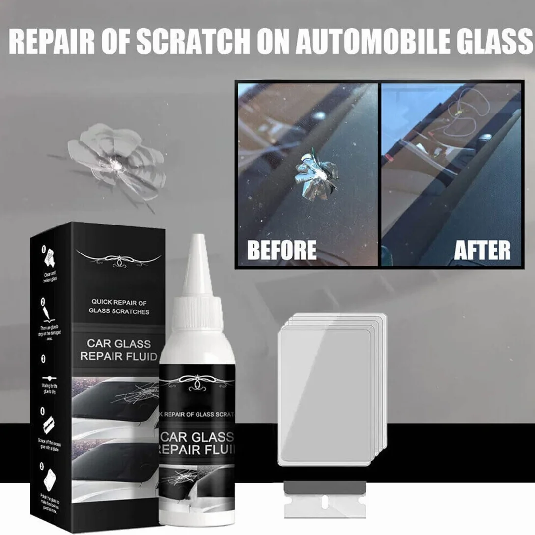 Glass Repair Fluid Car Window Cracked Windshield Repair Kit Nano Repair Fluid DIY Automotive Glass Nano Repair Fluid Quick Fix For Cracks Windscreen Scratch Remover Kit