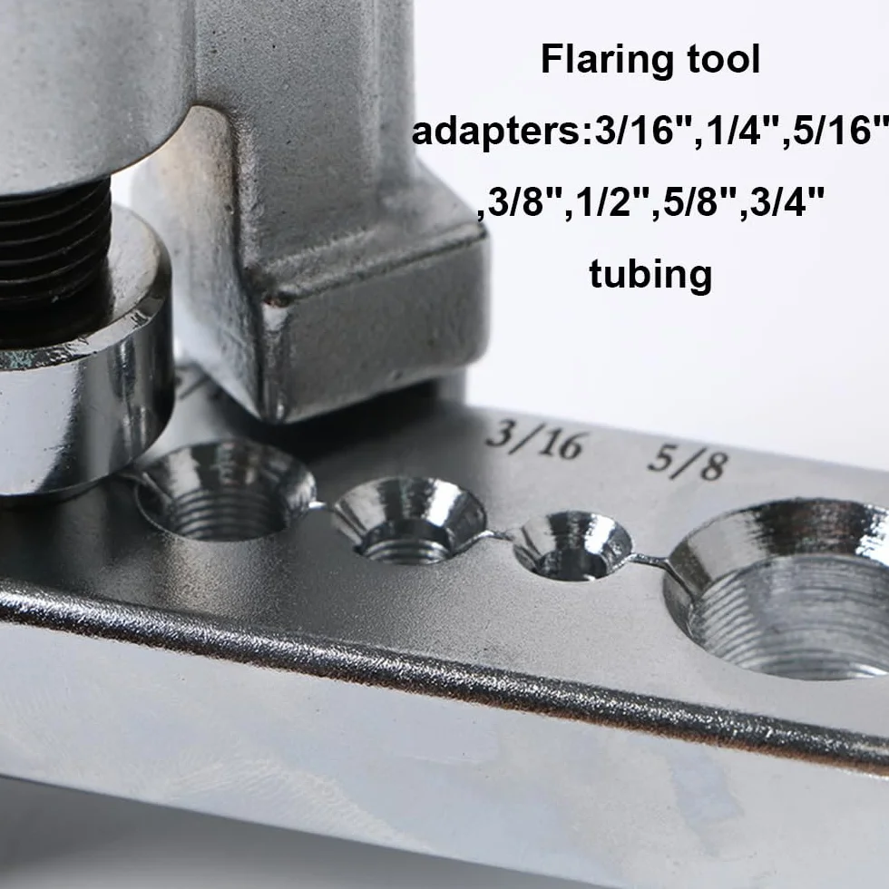 Maizoon Set Svasatore per Tubi Rame 7 Matrici 3/16" 1/4" 5/16" 3/8" 1/2" 5/8" 3/4" HVAC