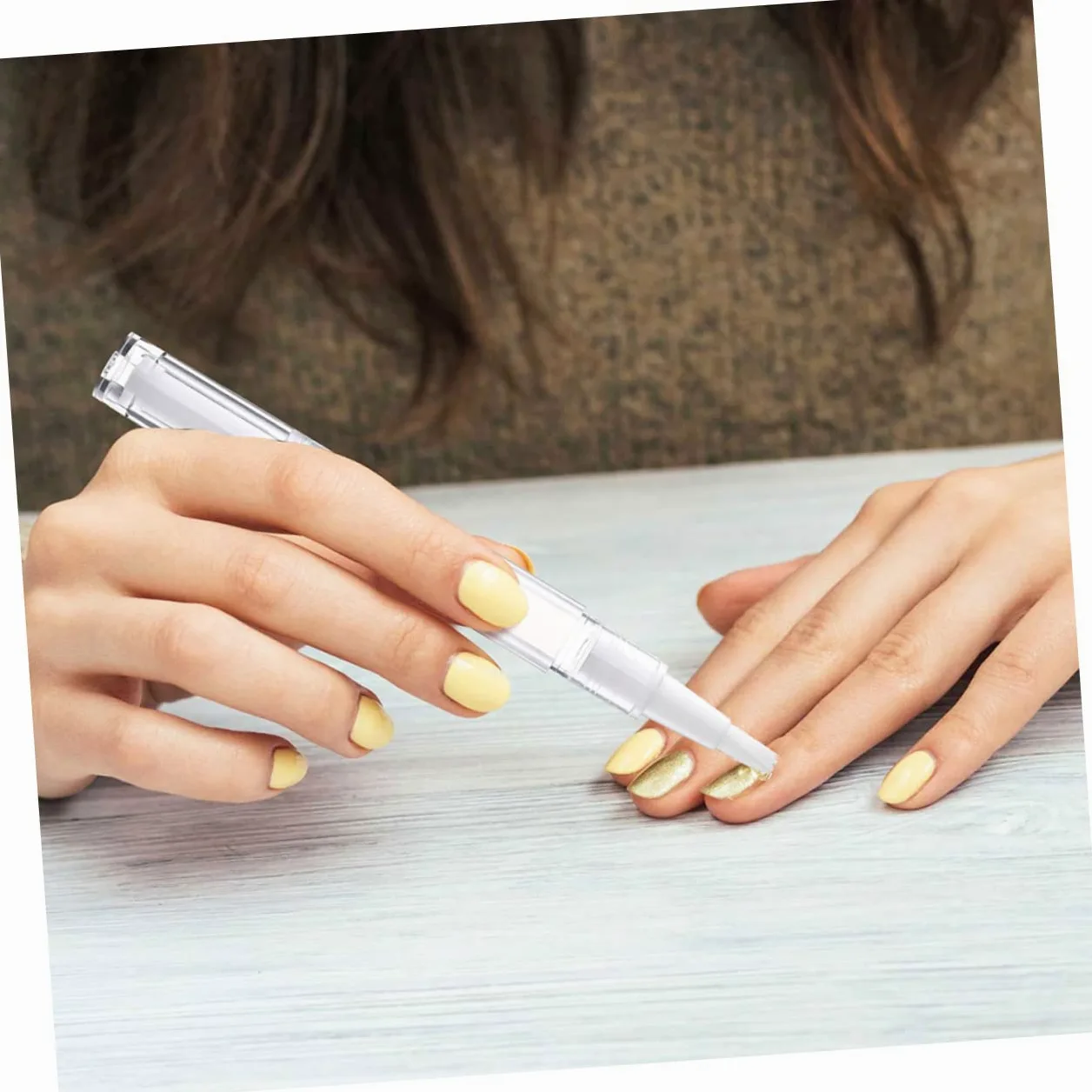 FRCOLOR 5 set Tubo Penna Trasparente - Penna Per Per Cuticole UV Per Unghie Penna Per Per Cuticole Penna Per Per Cuticole Ricaricabile Vuota 12 pezzi*5