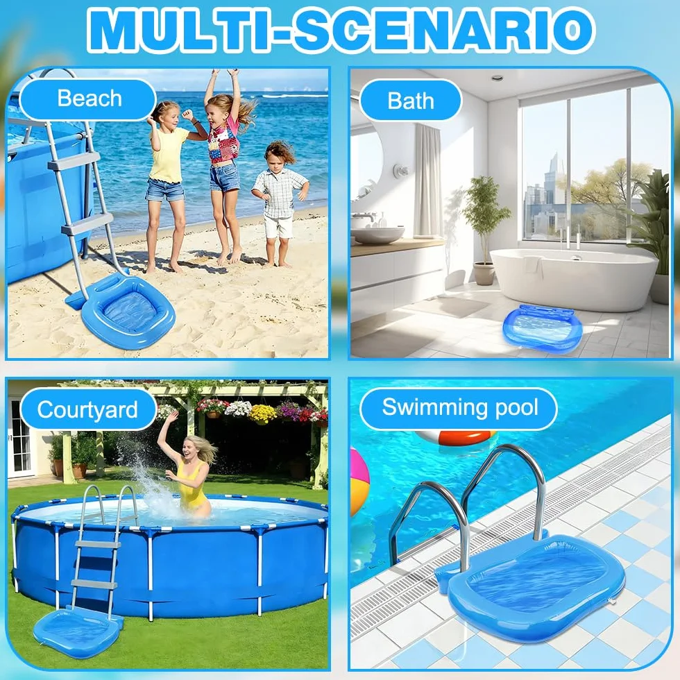 Vaschetta Lavapiedi Piscina, HOVCEH Lavapiedi per Piscina Gonfiabile con Ganci, Vaschetta Piedi Piscine per Ingressi Piscine, Bacinella Piedi Piscinas per Lavare Sabbia E Sporco Prima Di Entrare