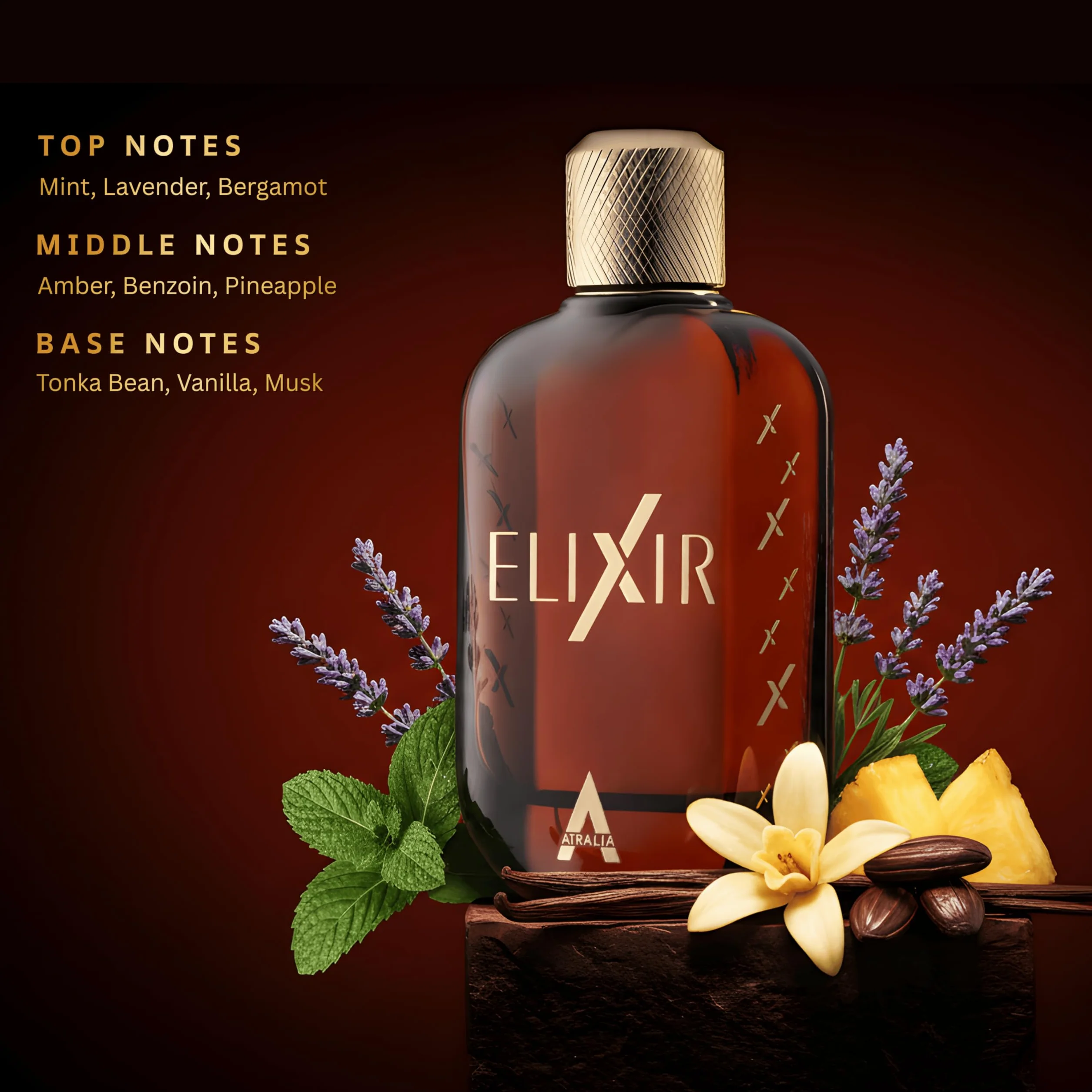 ATRALIA ELIXIR EDP 100 ml (3,4 fl oz) Elixir Profumo da Uomo ARABE Spedizione Nazionale