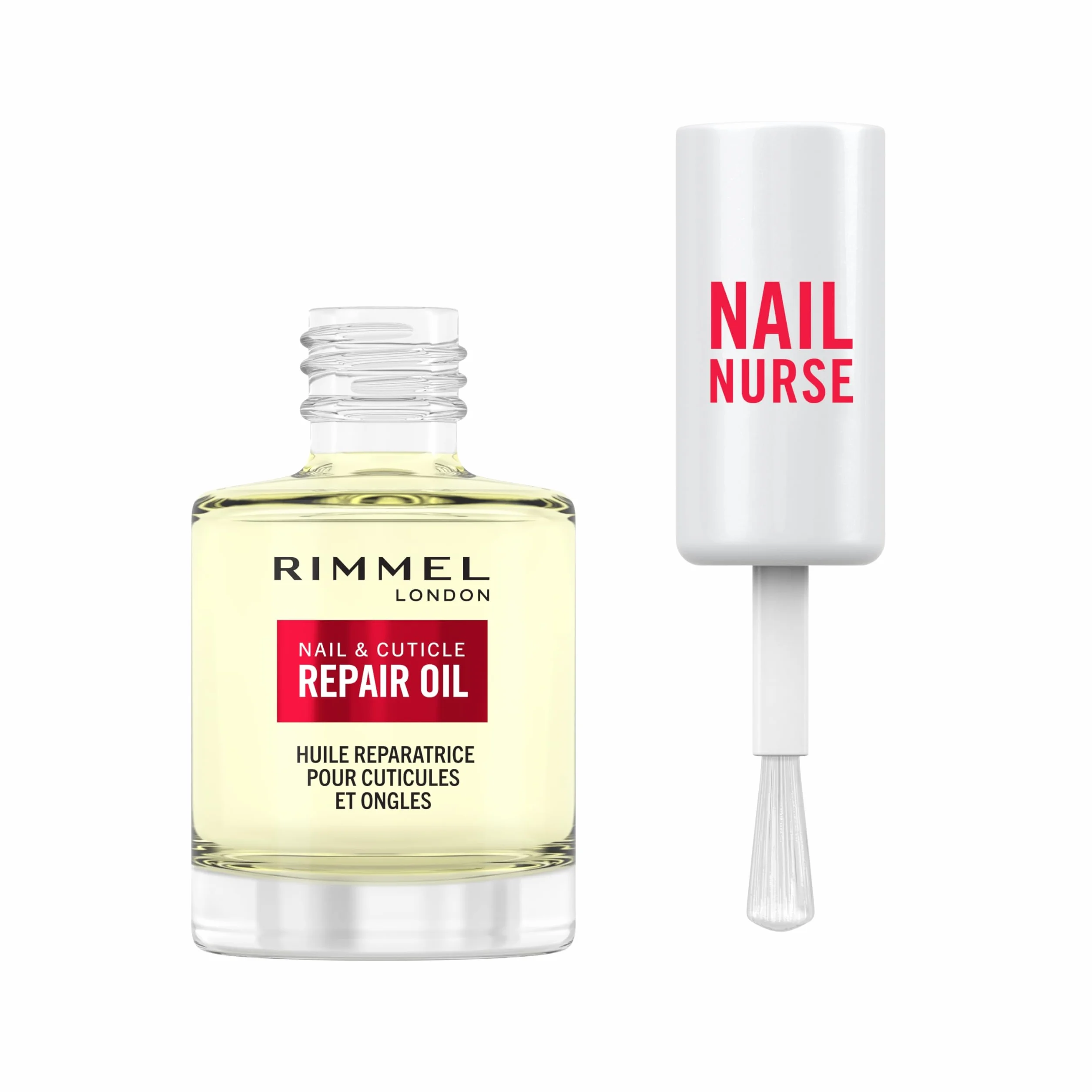 Rimmel London, Nail Care Cuticle Repair Oil, Olio Idratante riparatore per Unghie e Cuticole, Formula Vegana con Vitamina E, 8ml