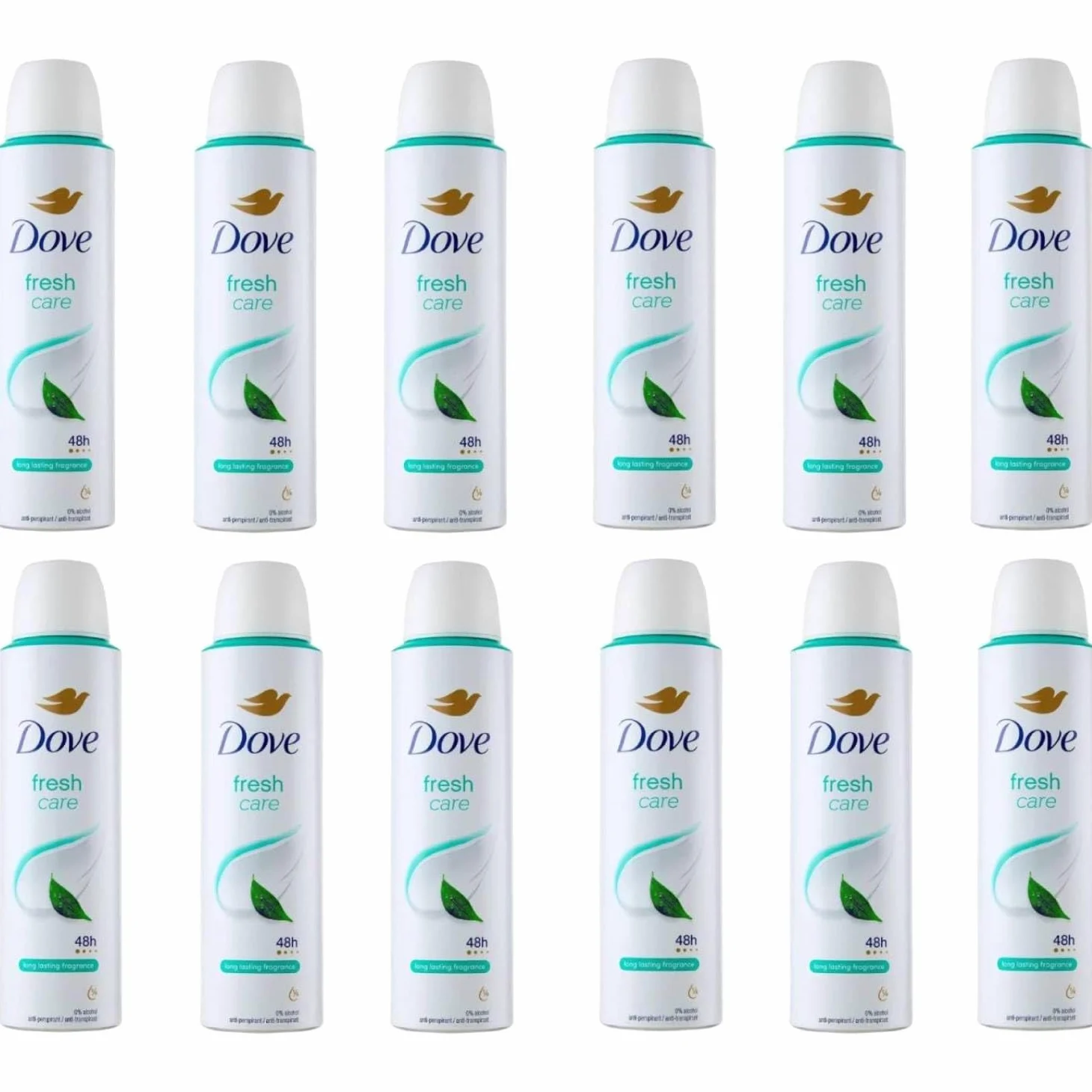 Dove Fresh Care Deodorante Spray Anti-Traspirante 48H, Senza Alcool, con 1/4 di Crema Idratante, 150 Ml (12)