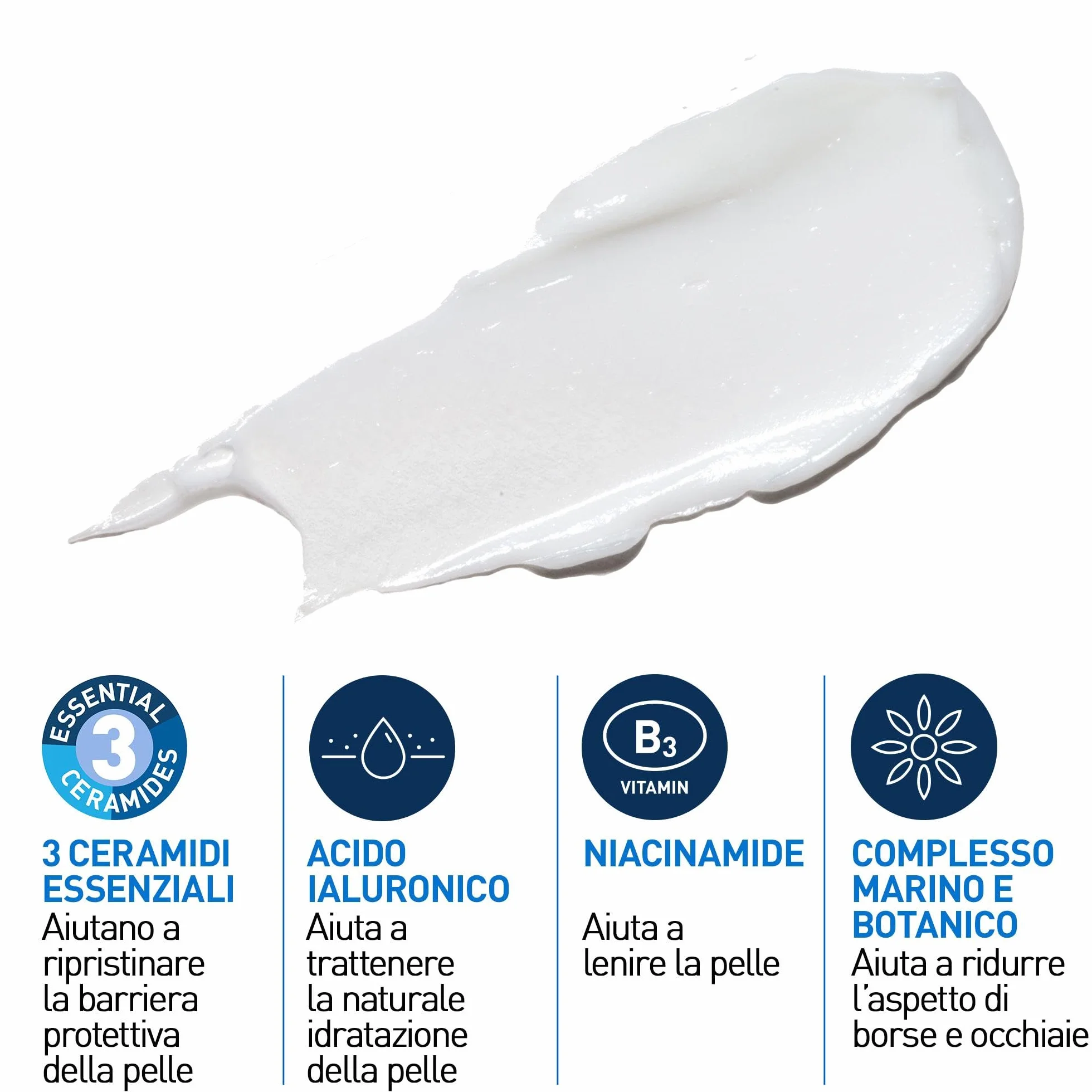 CeraVe Crema Contorno Occhi Riparatrice con Acido Ialuronico e Ceramidi,  Tutti i Tipi di Pelle