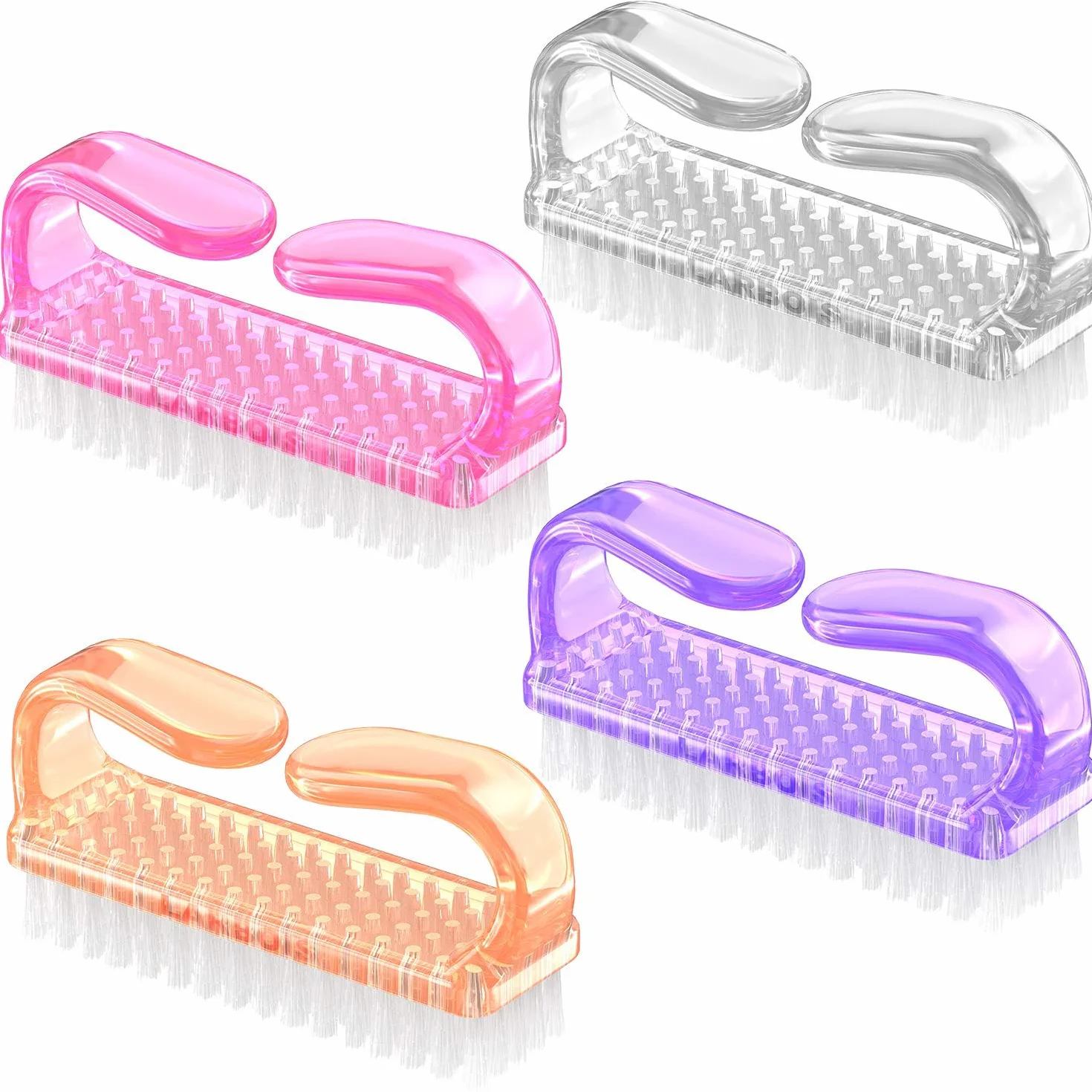 Larbois Spazzola per Unghie Kit Pulizia Dita Piedi Unghie 4 Pezzi