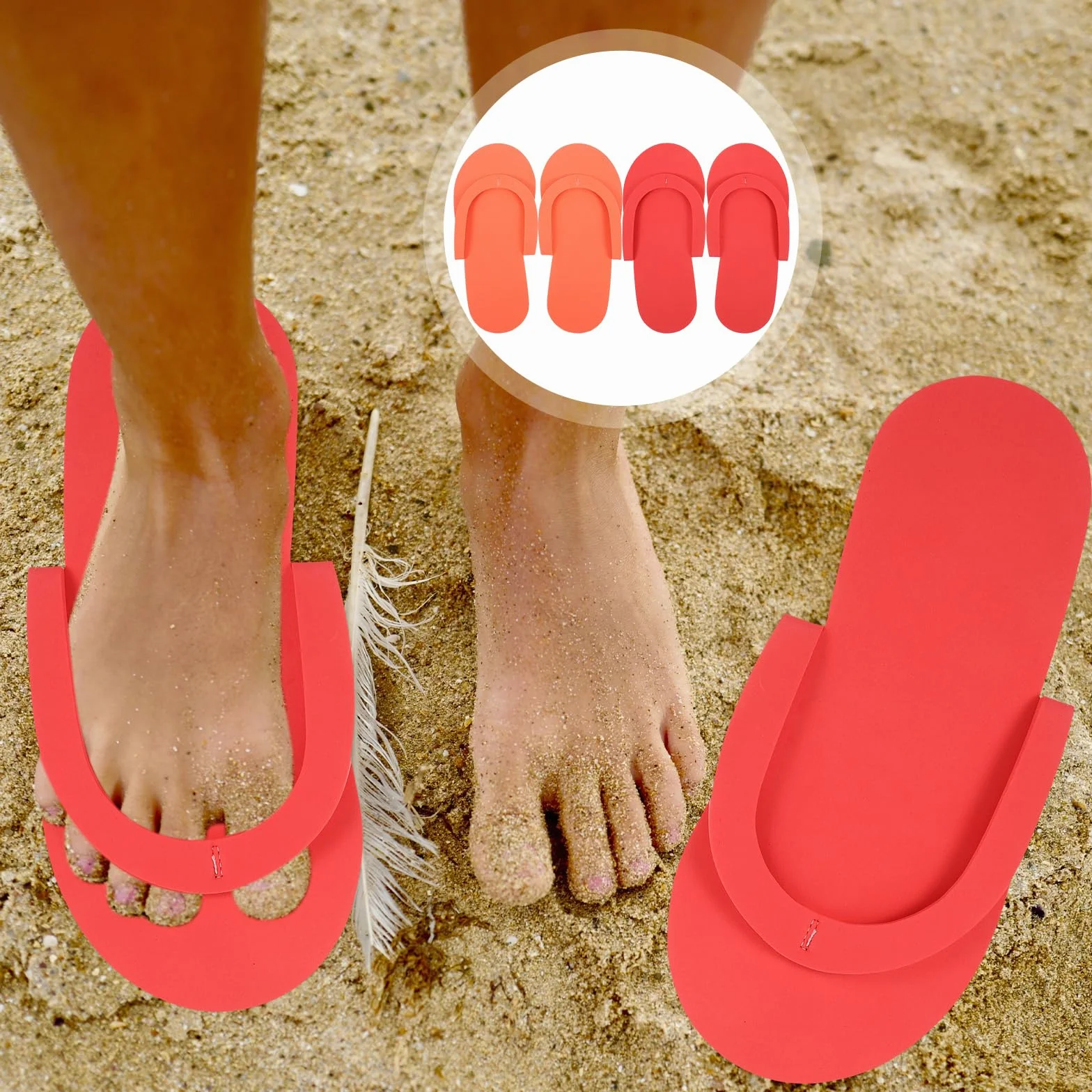 Levemolo 12 Paia Hotel Per La Doccia Eva Pantofole Monouso Anti-Singolo Foam Spa Pedicure Leggero Salone Spiaggia Ciabatte