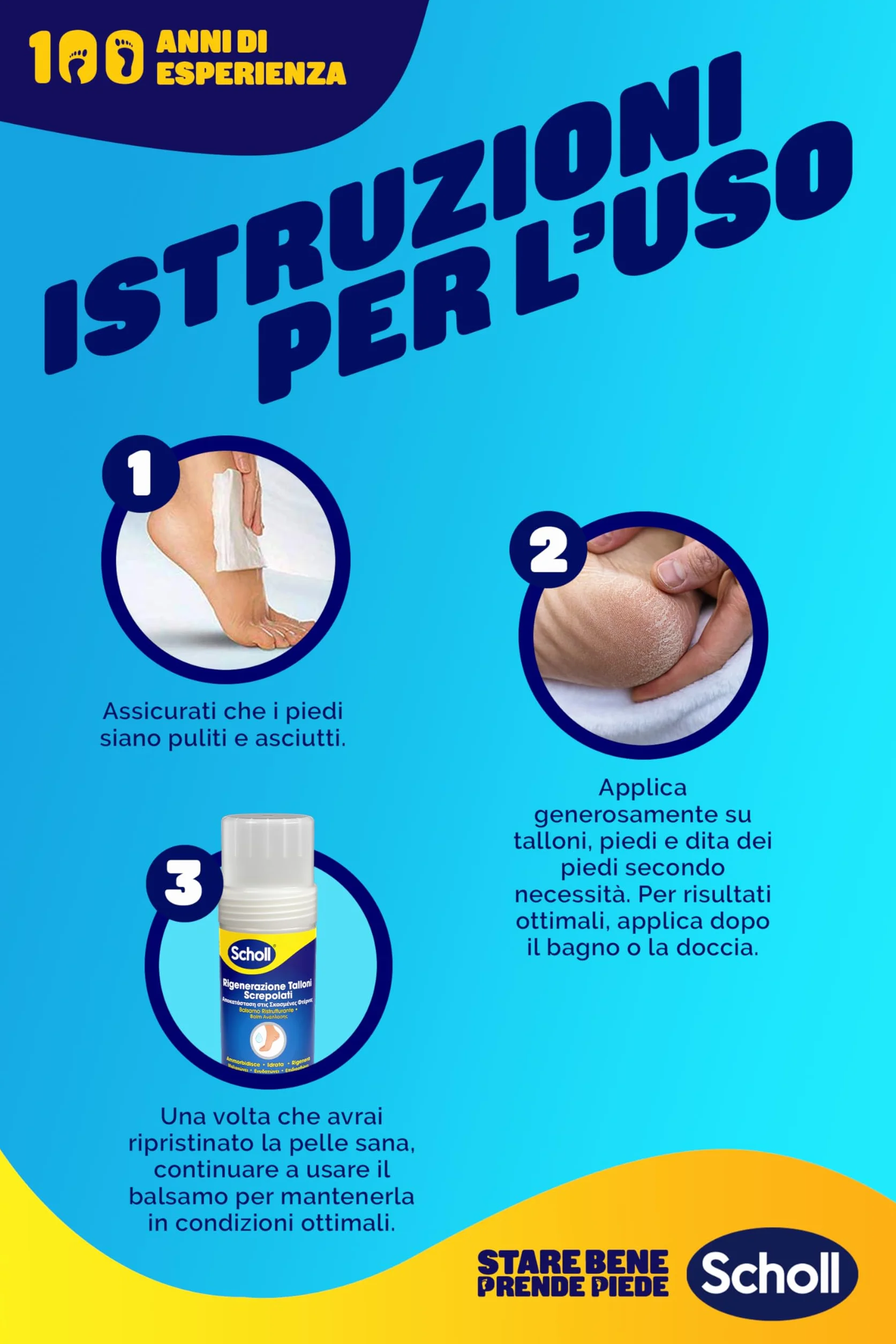Scholl Balsamo Stick Riparatore per Talloni Screpolati 25% Urea Sali di Epsom Oli Essenziali