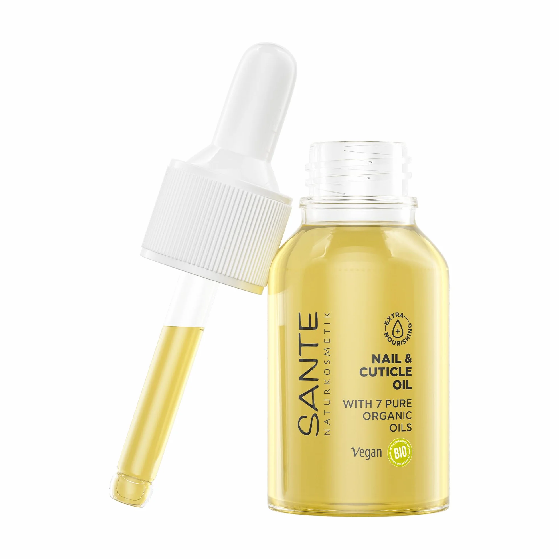 SANTE Naturkosmetik Olio per unghie e cuticole, olio per la cura delle unghie, cura per unghie e cuticole, con oli biologici e vitamina E, vegano, 15 ml