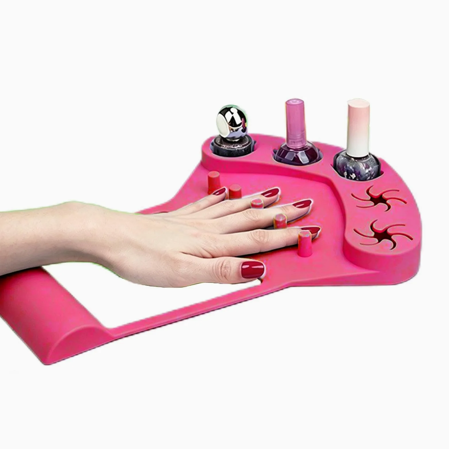 Tappetino in silicone per le unghie Postazione per la manicure delle unghie | Supporto da manicure in silicone per Donne, Trucco, Pratica, Pittura, Salone, Festa, Laboratorio