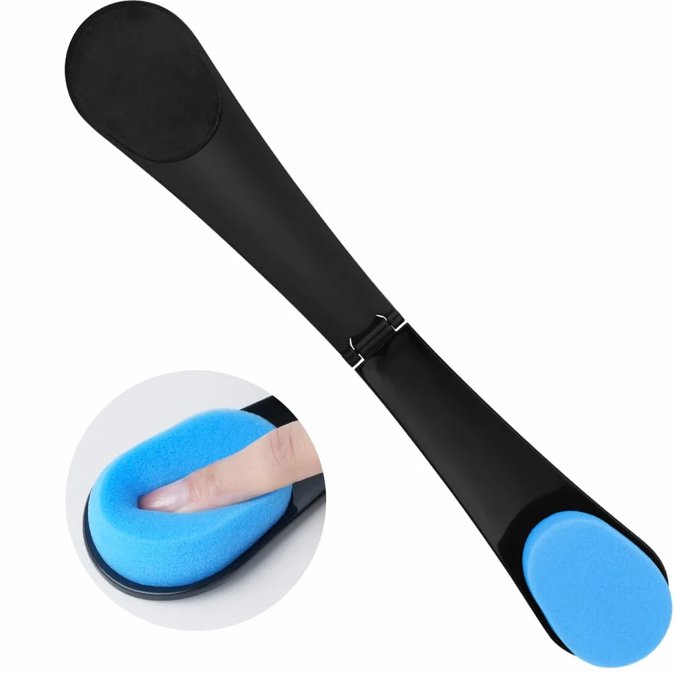 LOPHE Back Applicator, Spazzola per la Schiena per Crema Abbronzante con Doppia Testa, Applicatore Crema Schiena da Abbronzante Corpo, Create Abbronzante Naturale(Blu)