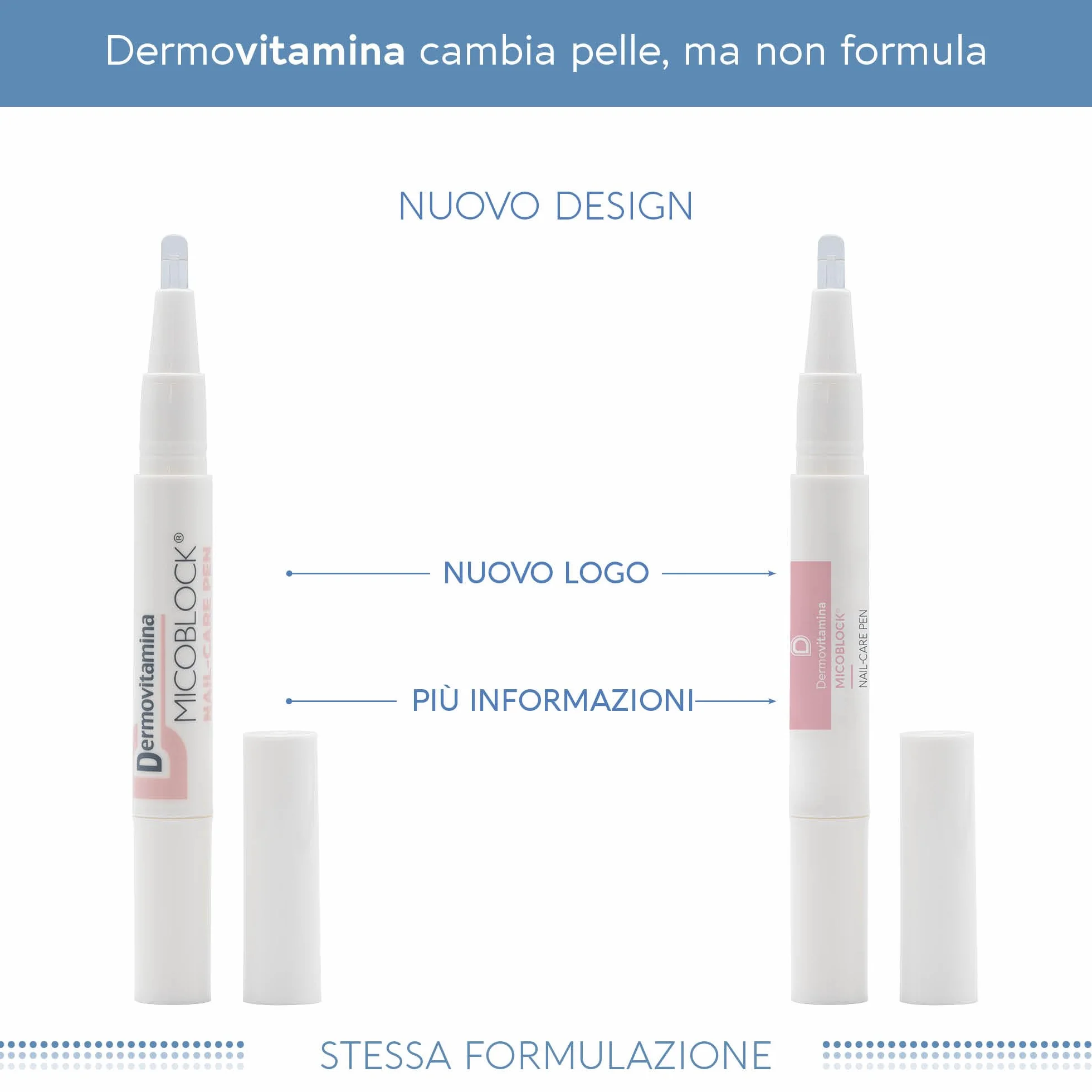 Dermovitamina Micoblock Nail Care Pen 2 ML - Per Unghie e Cuticole - Rinforzante Unghie Fragili - Con Cheratina e Acido Ialuronico