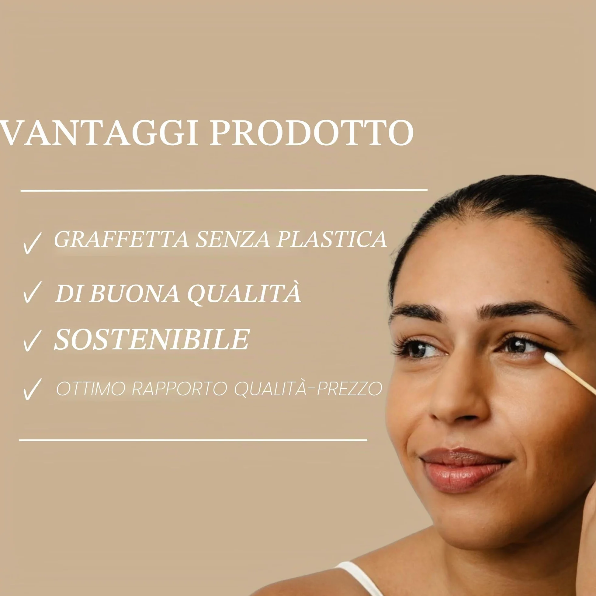 UpCircle Cotton fioc di bambù 200 pezzi biodegradabili sostenibili senza plastica