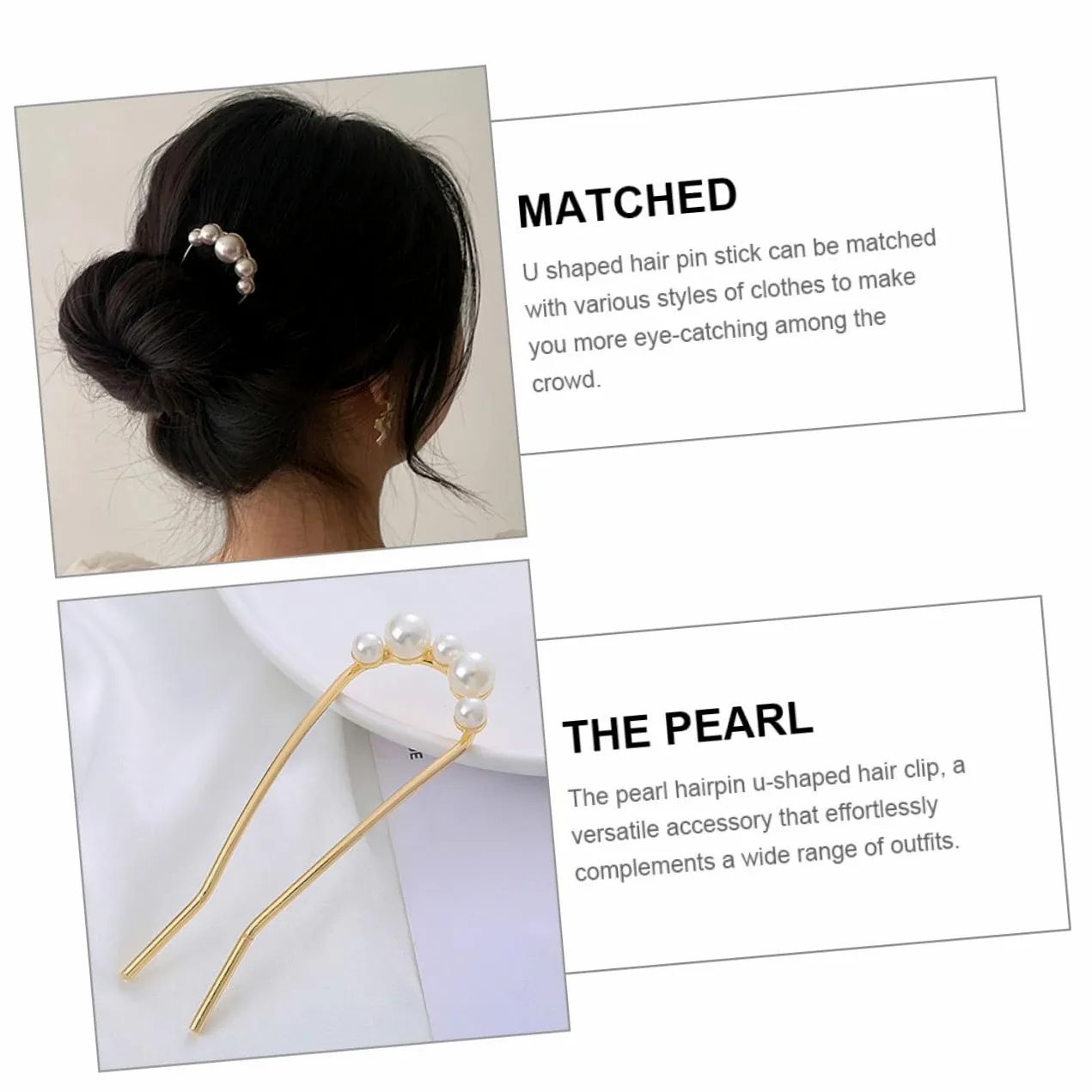 VICASKY 30 Pezzi Forcine Vintage U Shaped con Fermagli Leggeri per Acconciature Eleganti Accessori per Matrimoni e Party