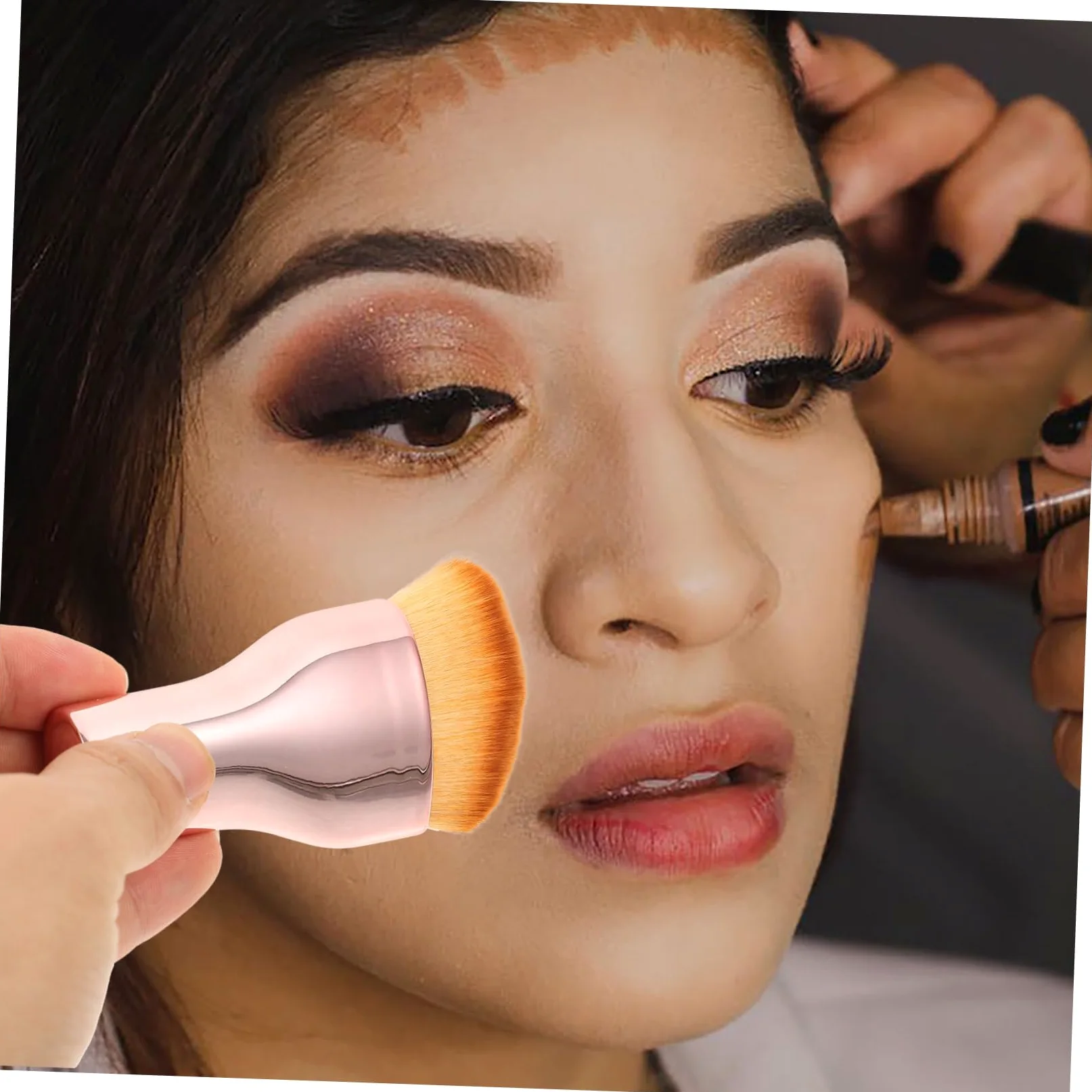 FOMIYES 5 Pezzi Pennello Per Il Trucco Piatto Pennello Per Fondotinta Liquido Da Donna Pennello Per Fondotinta Portatile Di Piccole Dimensioni E Facile Da Pulire