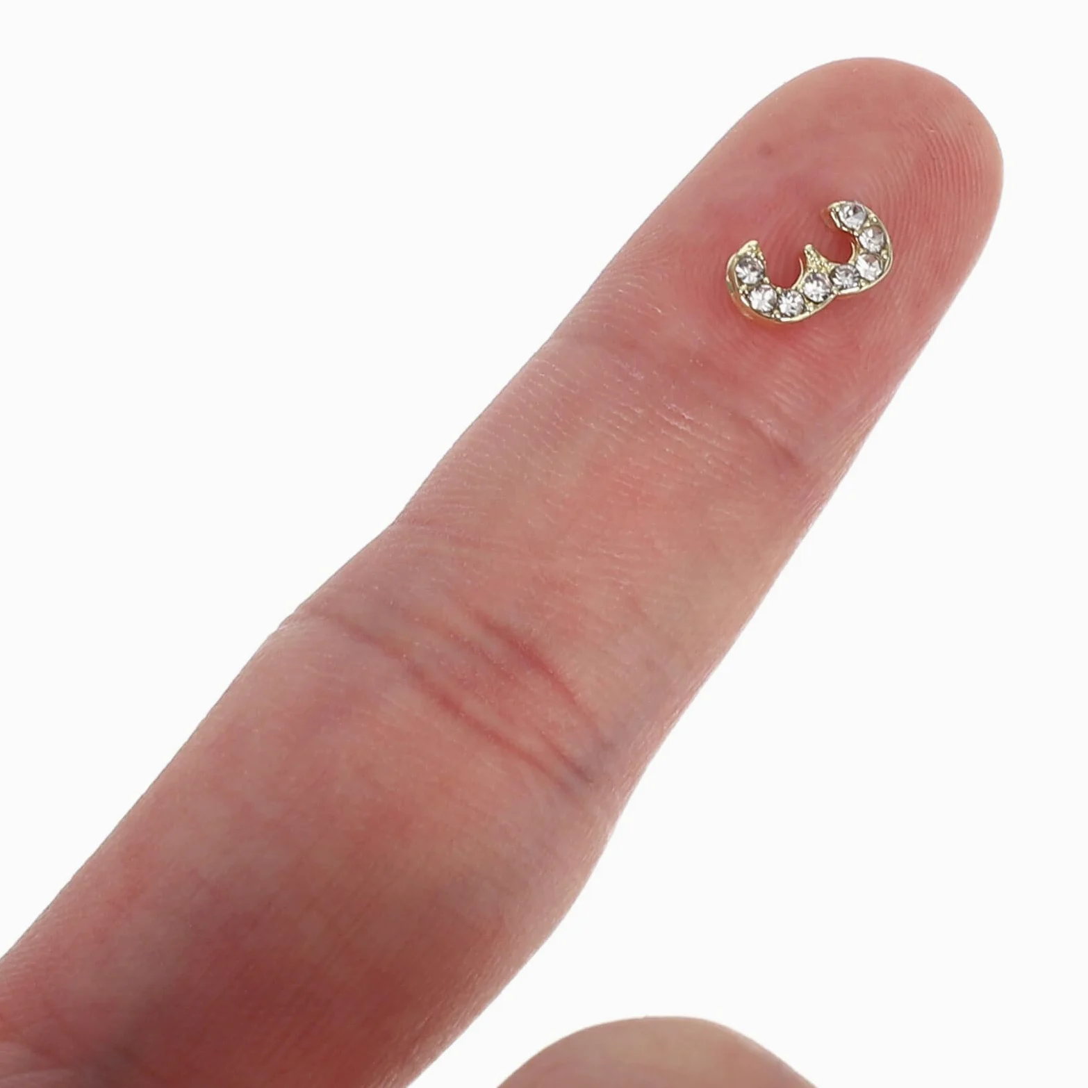 Gioielli per Unghie Numeri Cristalli Piatti Oro 100 Pezzi per Nail Art | Ferro, Adesione Semplice e Finitura Delicata, per Feste e Salone, Accessori Inclusi