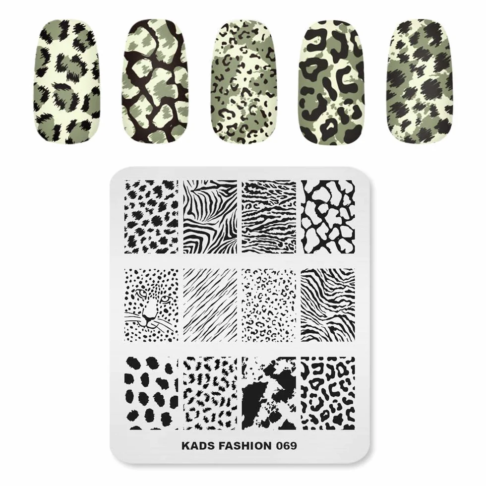 FA064 新 KADS Nail Art Stamp Plate Fashion Series Nail timbratura piastra modello immagine piastra Nail Art DIY decorazione strumento (FA069)
