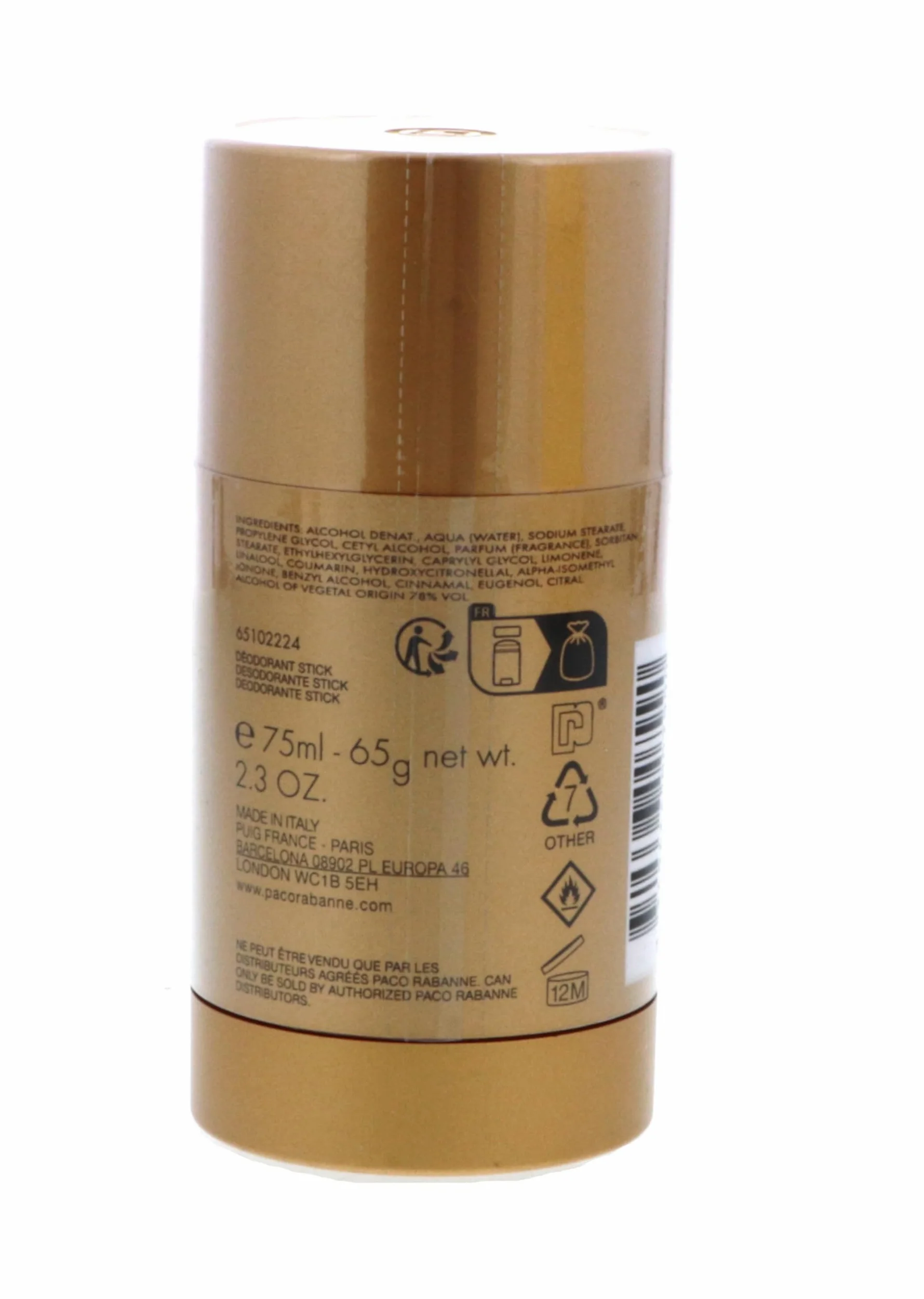 Paco Rabanne 1 Million Deodorant Stick 75 Gr Hombre
