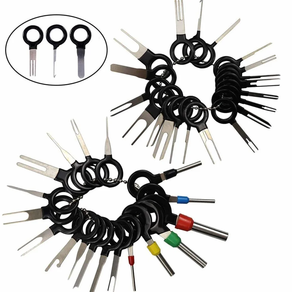 GTIWUNG 38 Pezzi Strumenti di Rimozione Terminale, Kit Estrazione Pin Connettore Elettrico Auto
