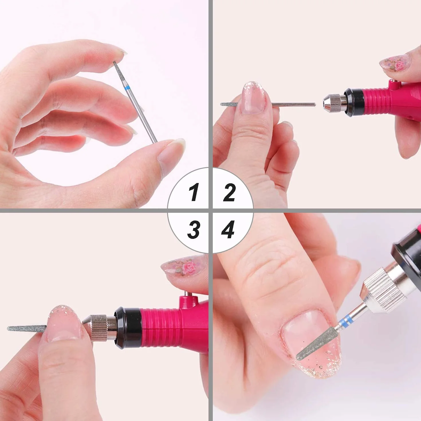 Punte Fresa Unghie per Manicure Elettrica Professionale - Punta da Trapano Accessori per Lucidatura e Rimozione Gel (10 Pezzi)