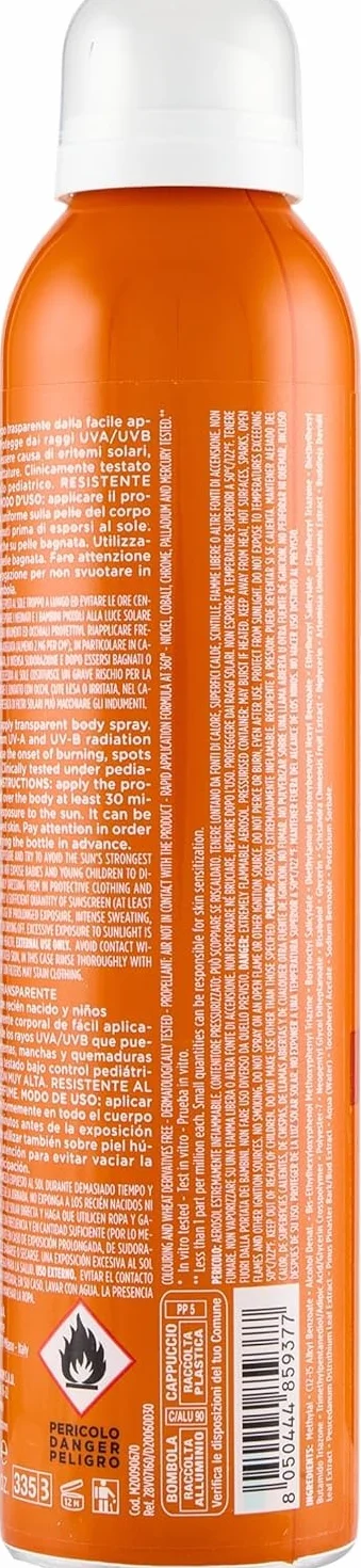 Rilastil Sun System Baby Transparent Spray SPF50+ 200ml Corpo Bambini Trasparente Resistente all'Acqua Senza Profumo