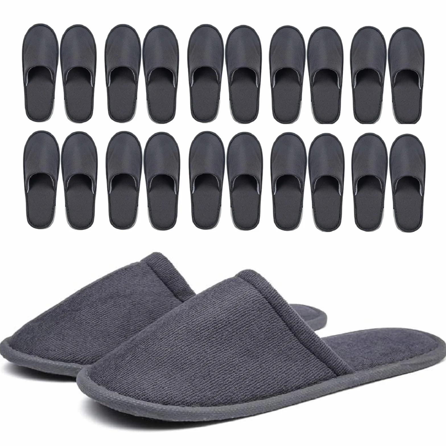 Kiuiom Ciabattine Spa Morbide Pantofole Hotel Ospiti in Pile Corallo Punta Chiusa Unisex Antiscivolo
