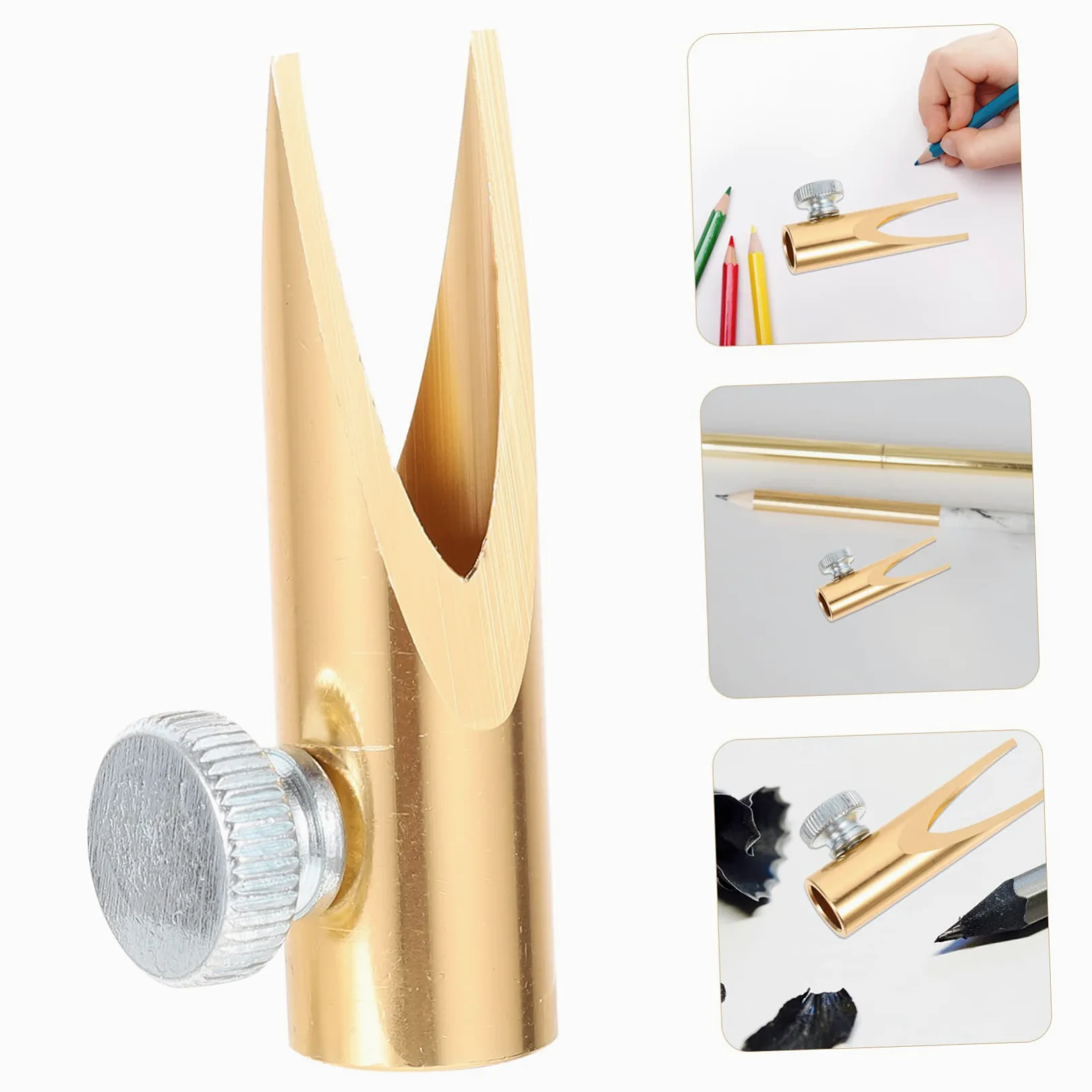 Healeved 5pezzi Temperamatite Manuale Per Matite e Fard Affilatore Doppio Per Matite Colorate e Eyebrow Pencil Design Elegante e Funzionale Per Artist e Studenti