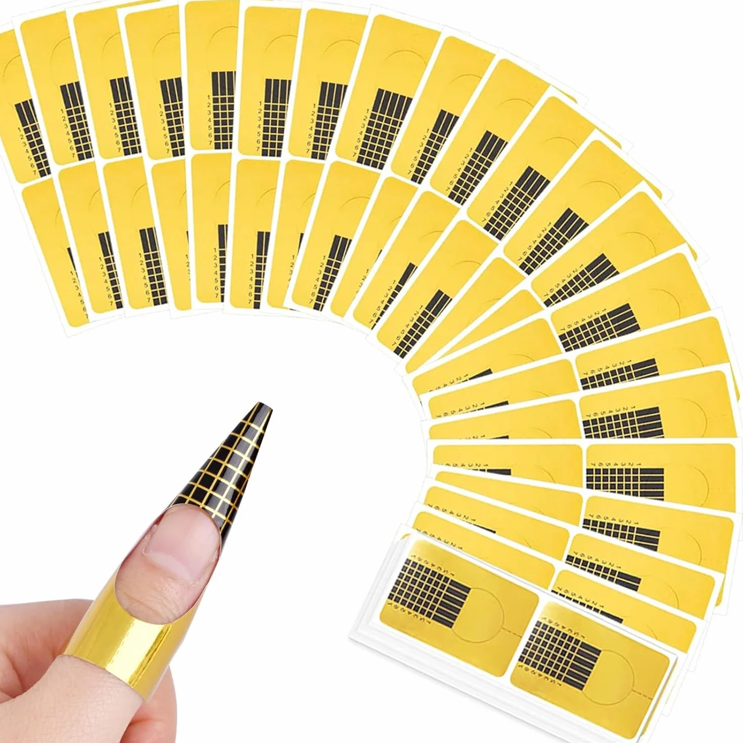 120 Pezzi Cartine per Ricostruzione Unghie, Cartine Nail Form,Cartine Gel Unghie,Cartine per Ricostruzione Unghie per Estensione