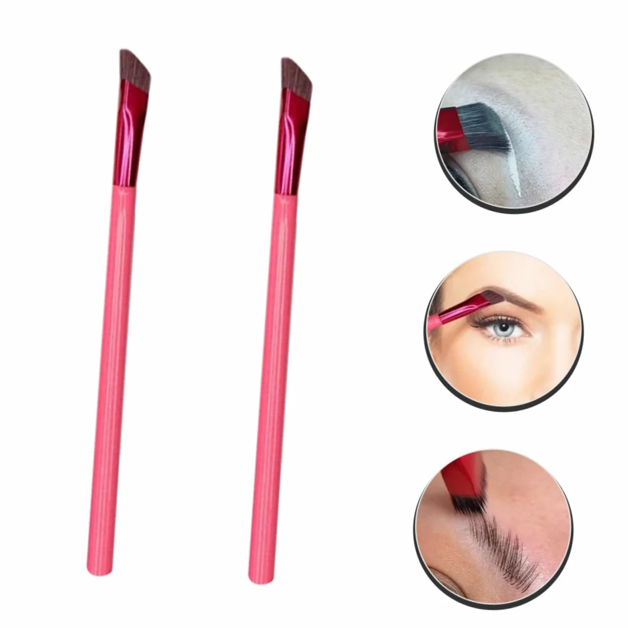 POPETPOP 10pezzi Spazzola Per Sopracciglia Angolata Strumenti Di Trucco Per Donne Per Applicare Ombretto e Portatile e Leggero