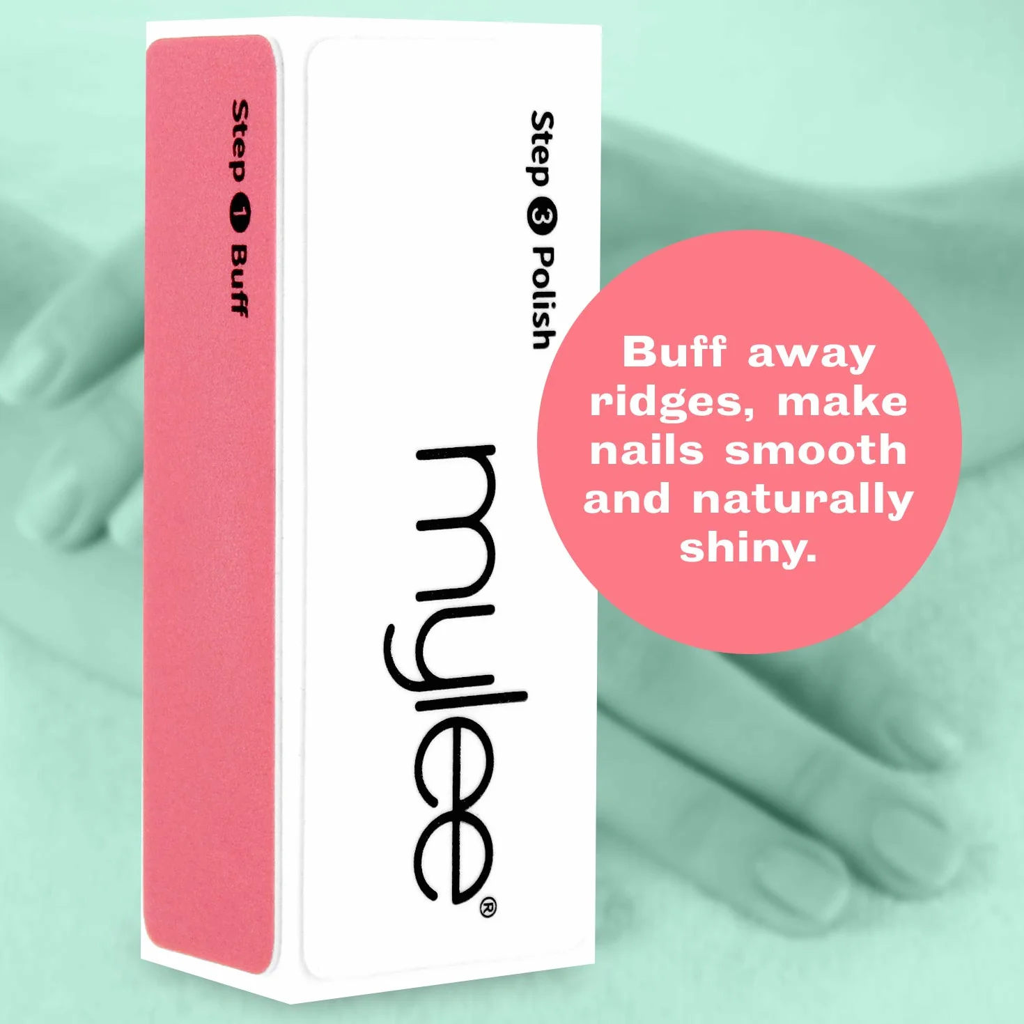Mylee Buffer per unghie a 3 lati – Trattamento per manicure professionale, Tripla grana (320/600/3000), Blocco lucidante per preparazione smalto gel e acrilico – Lucida unghie naturali